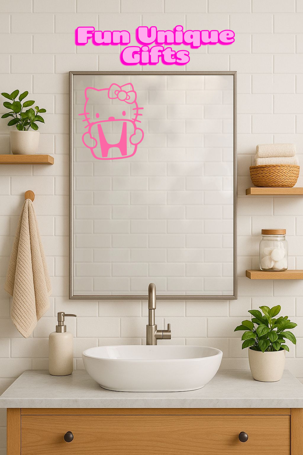 Hello Kitty Honda Vinyl Decal Sticker -Multiple Colors & Sizes- SHIPS FREE!