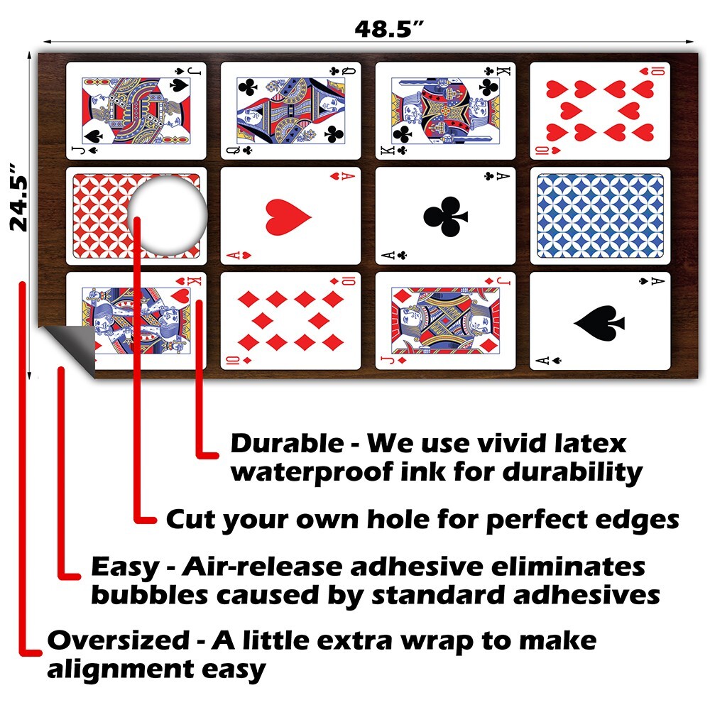 Casino Playing Cards Cornhole Wraps Stickers Cornhole Skins Cornhole Wraps