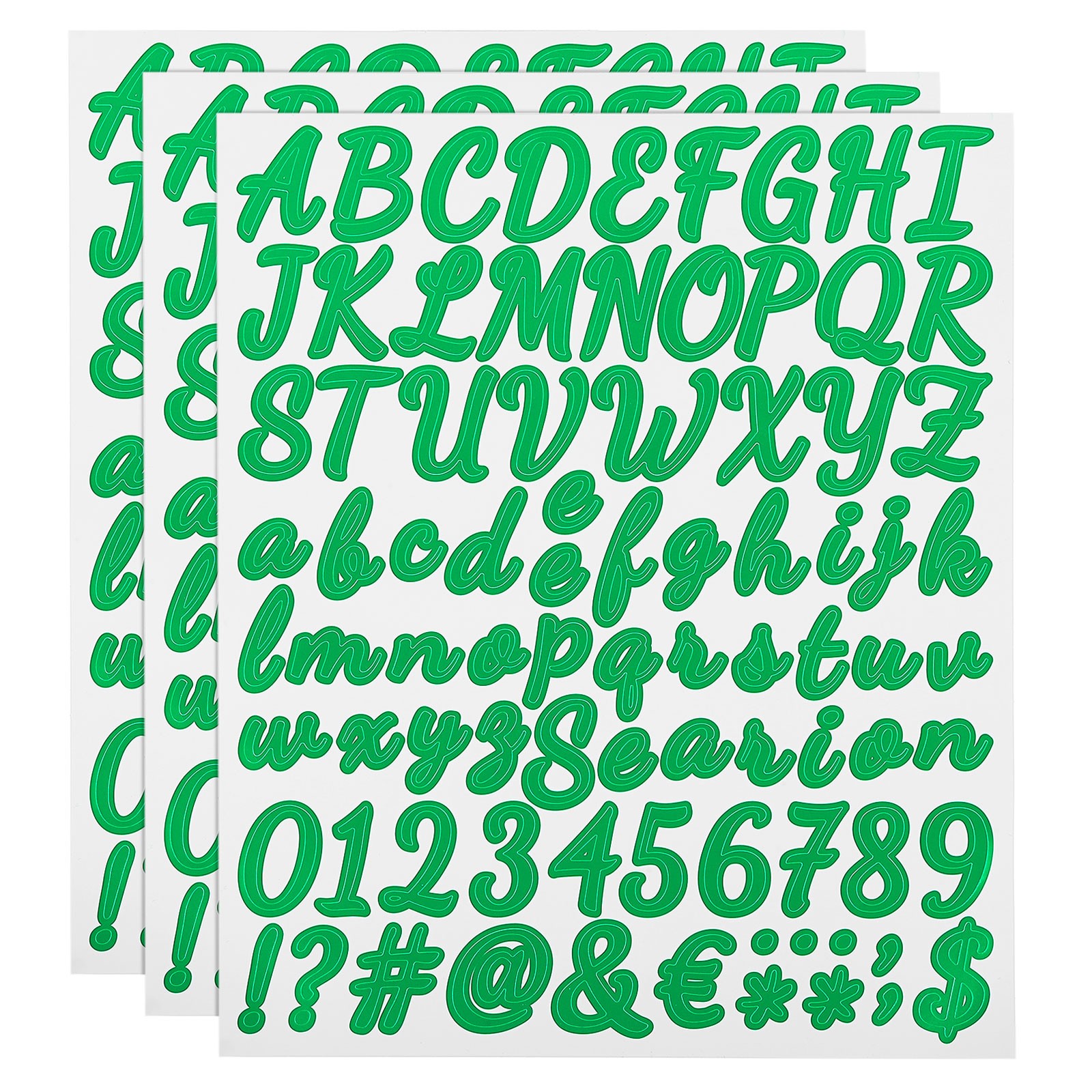 252pcs Vinyl Stickers for Letters/Numbers (Dark Green, 2.5cm)