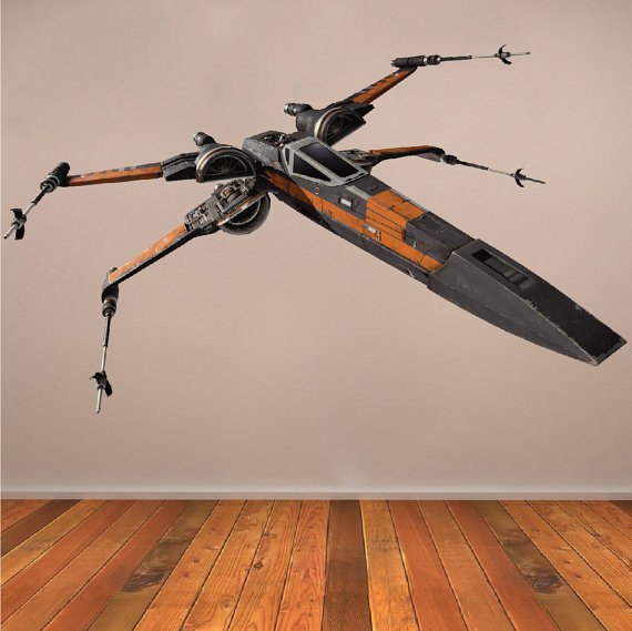 X Wing Wall Decals T70 Star Wars Wall Mural The Force Awakens Wall Designs a95