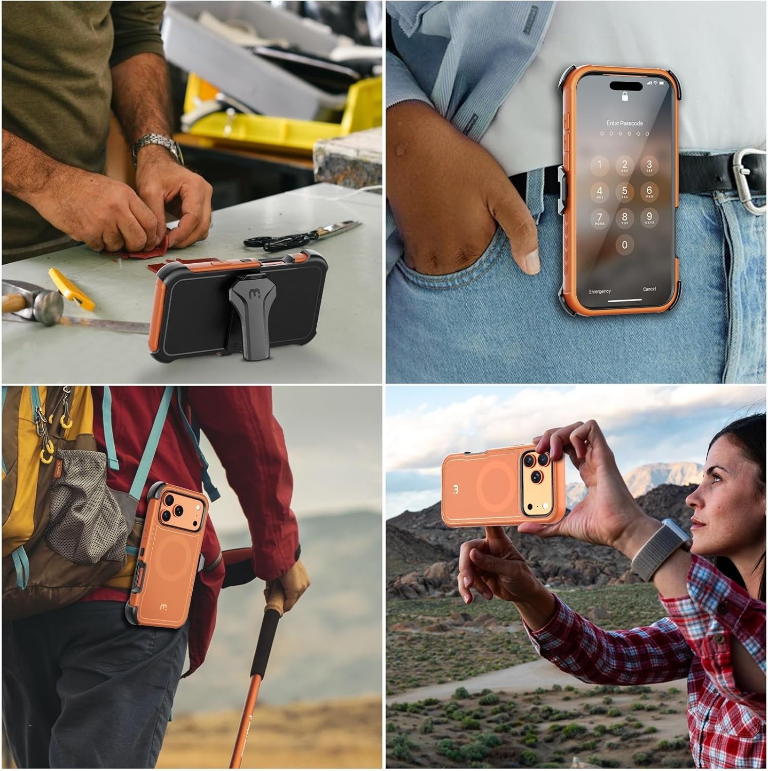 for iPhone 17 Pro Max Case with 17 Max, Cosmic Orange