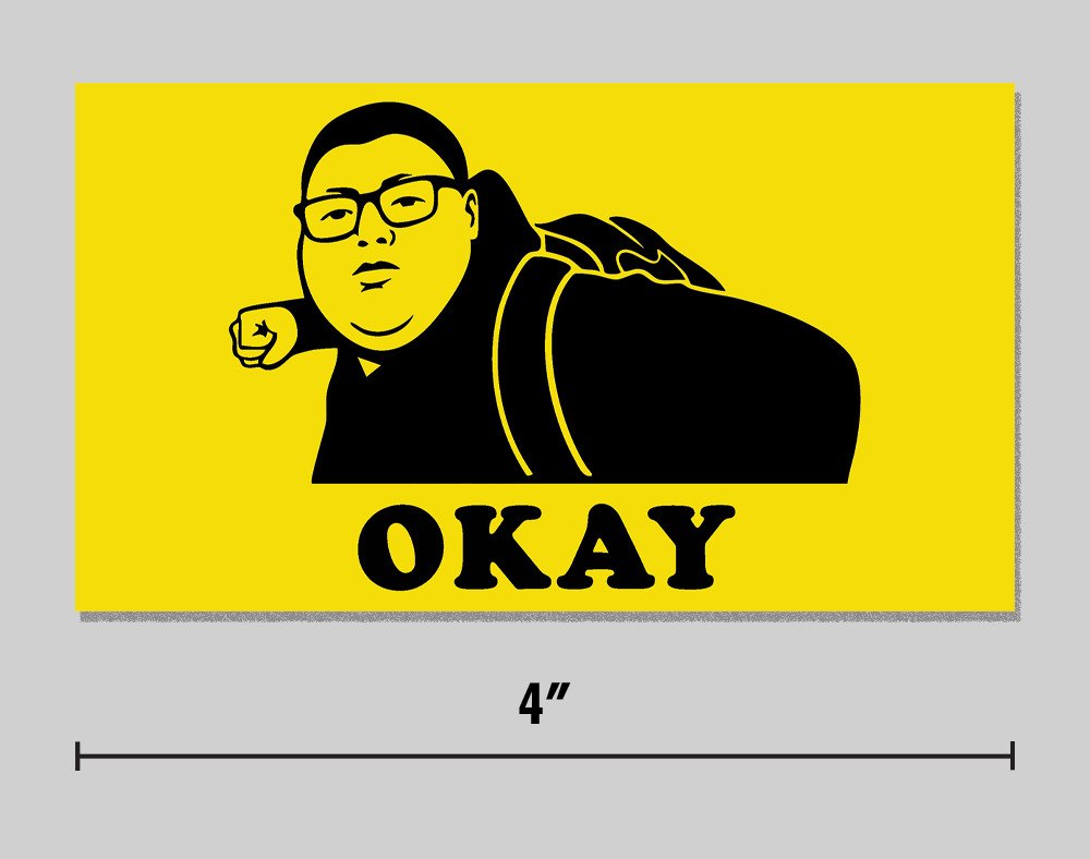 Anti-ICE "Okay Kid" Sticker Funny Gadsden Flag Parody 4" Vinyl Decal