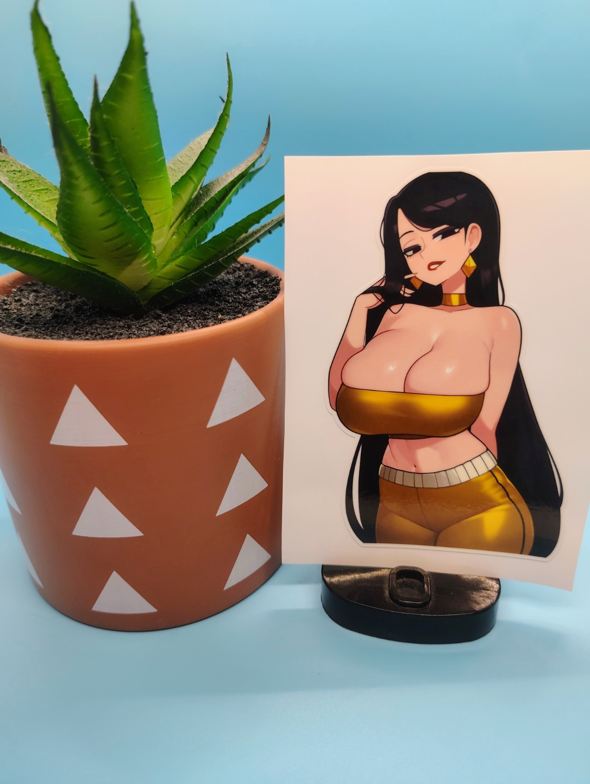 (4.5 Inches) Golden Latina (Oppai #3) – Water-Resistant Vinyl Sticker