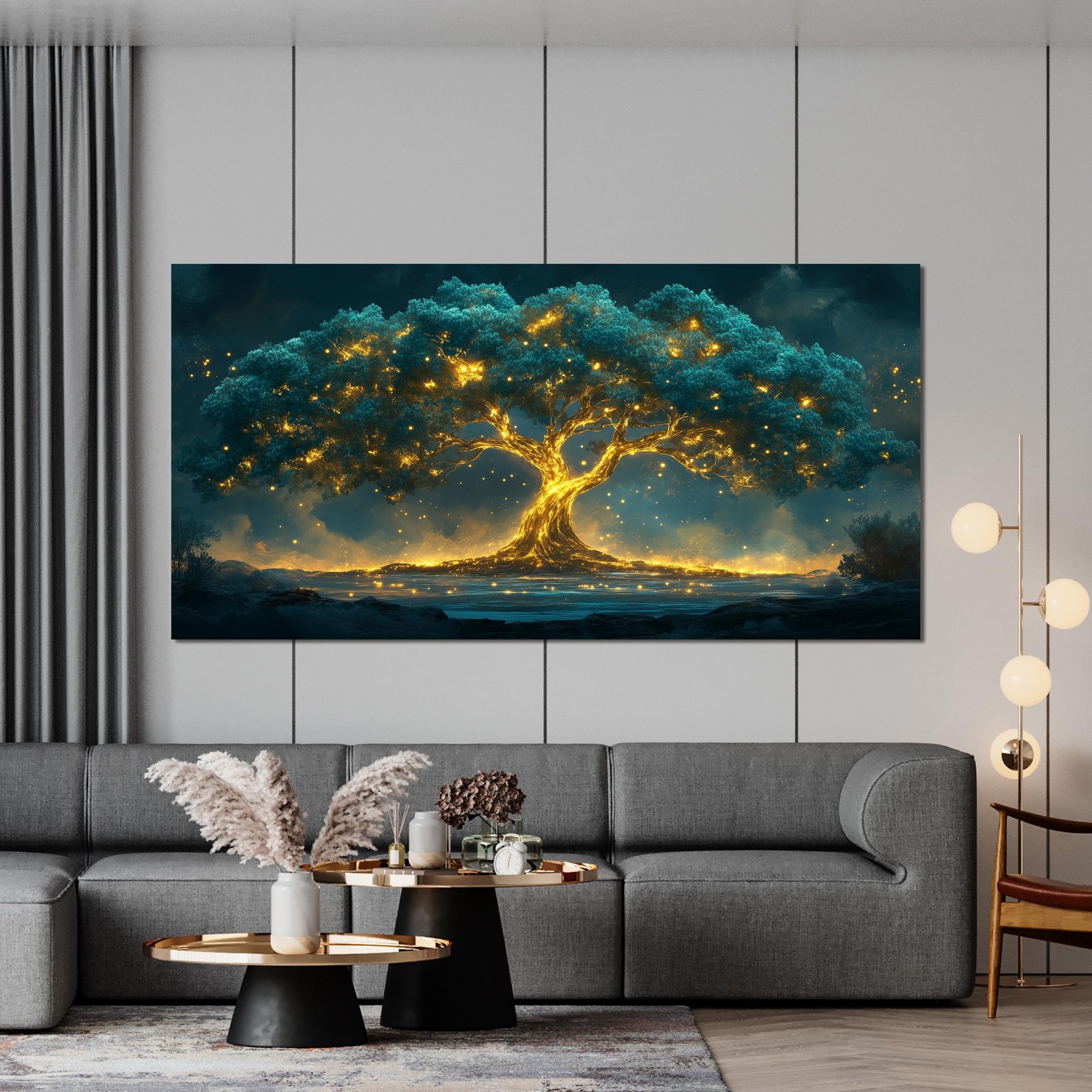 Canvas Wall Art Decor Artwork for Walls Green Wall Art Decor Large Tree of Li…