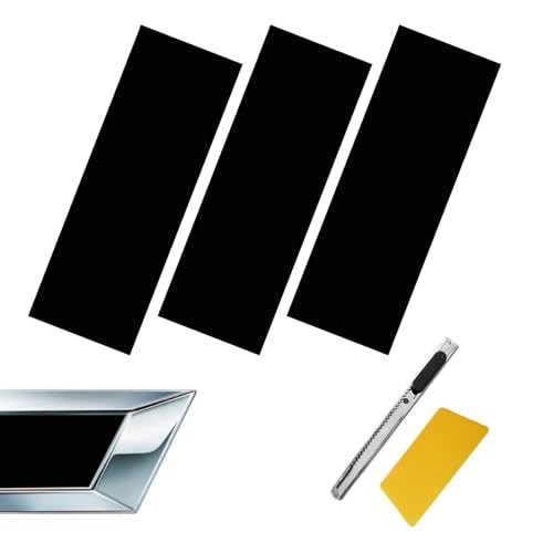 Compatible with 11.8" x 4" 3PCS Chevy Bowtie Emblem Logo Stickers Cut DIY Black