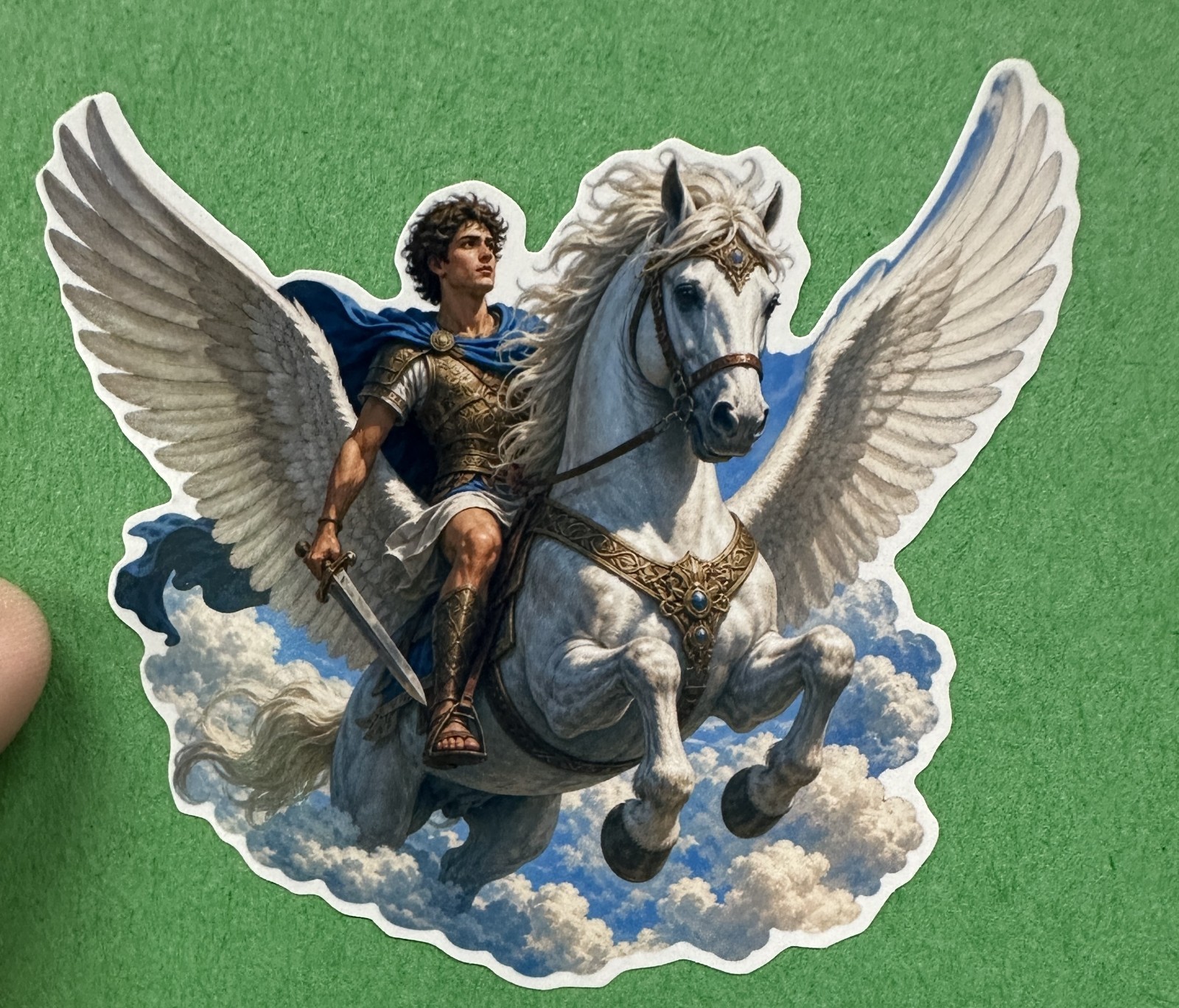 3 inch Bellerophon Pegasus Sticker Greek Mythology Hero Vinyl Decal