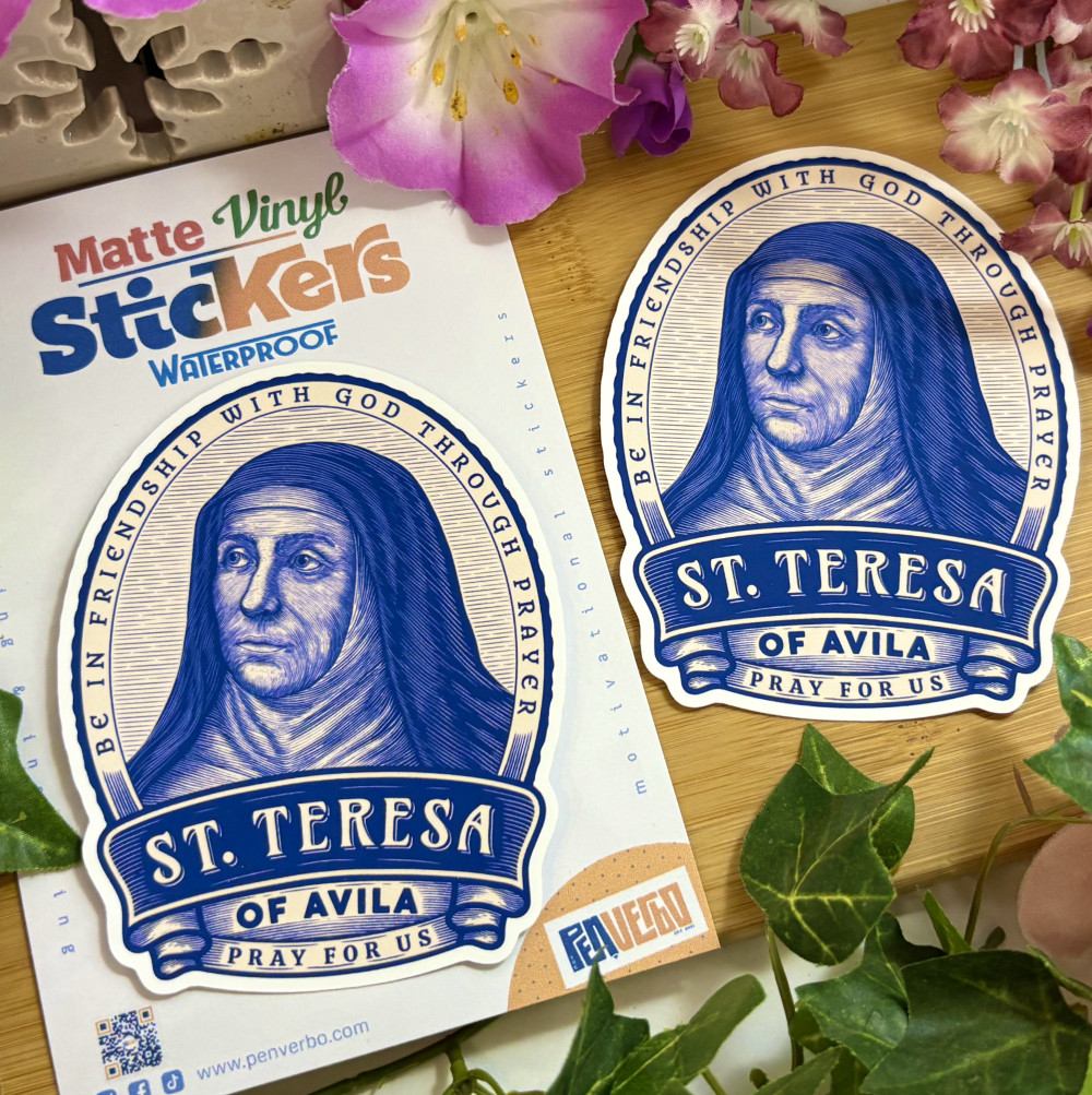 Saint Teresa of Avila Quote Sticker | Saint Quote | Religious Sticker | SQ448