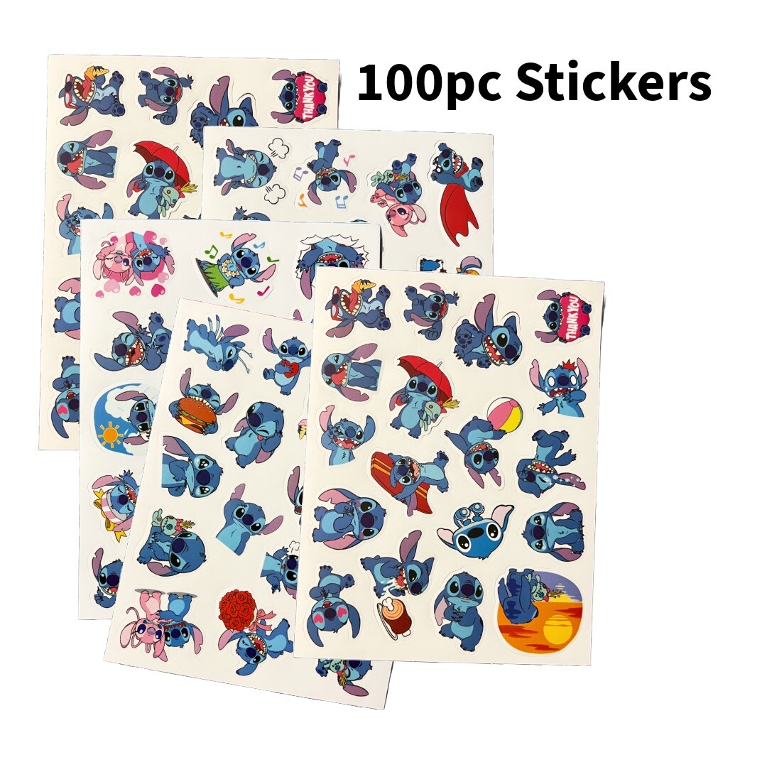 100 PCS Disney Lilo And Stitch Mix Stickers BRAND NEW