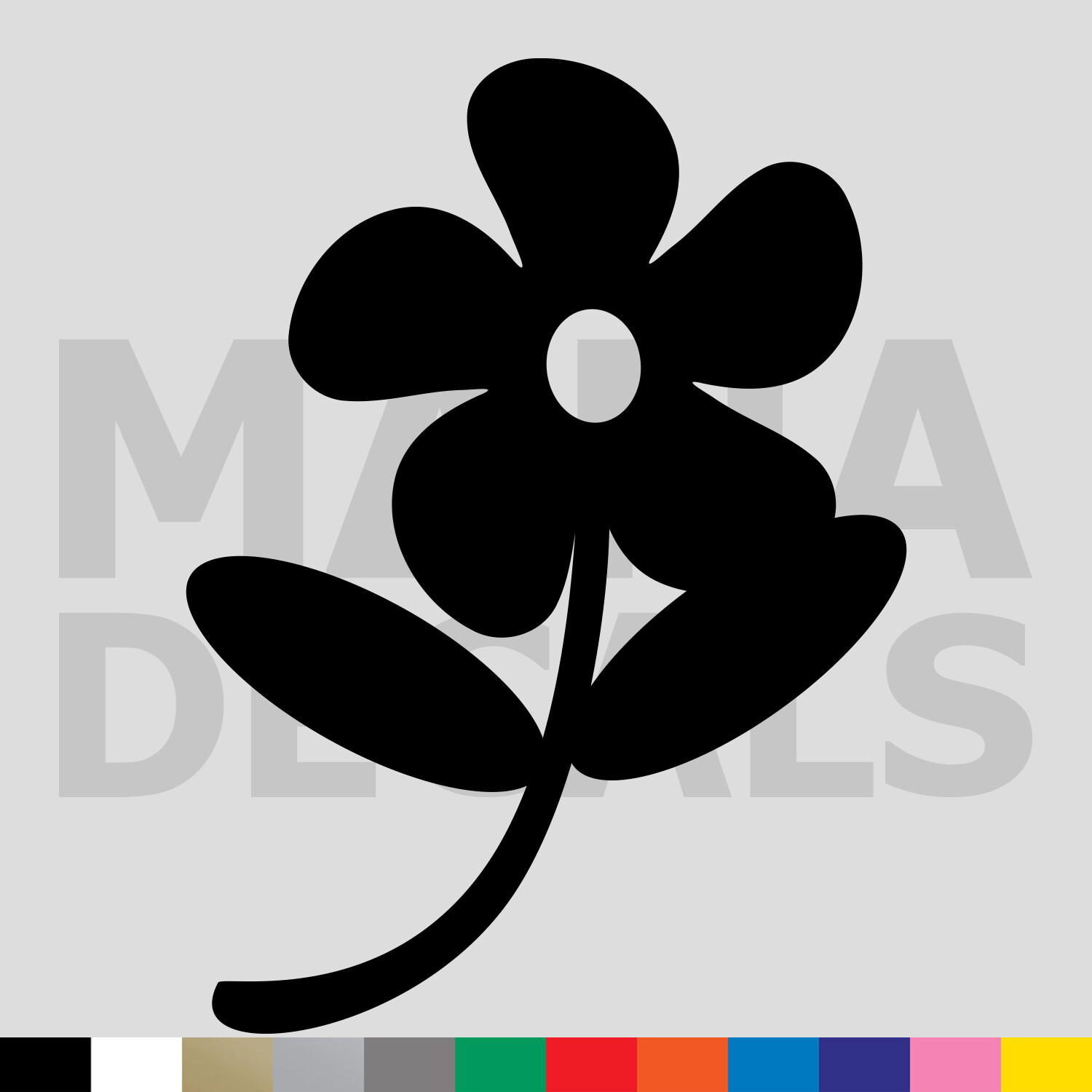 Flower Vinyl Die Cut Decal Sticker – Garden Plant