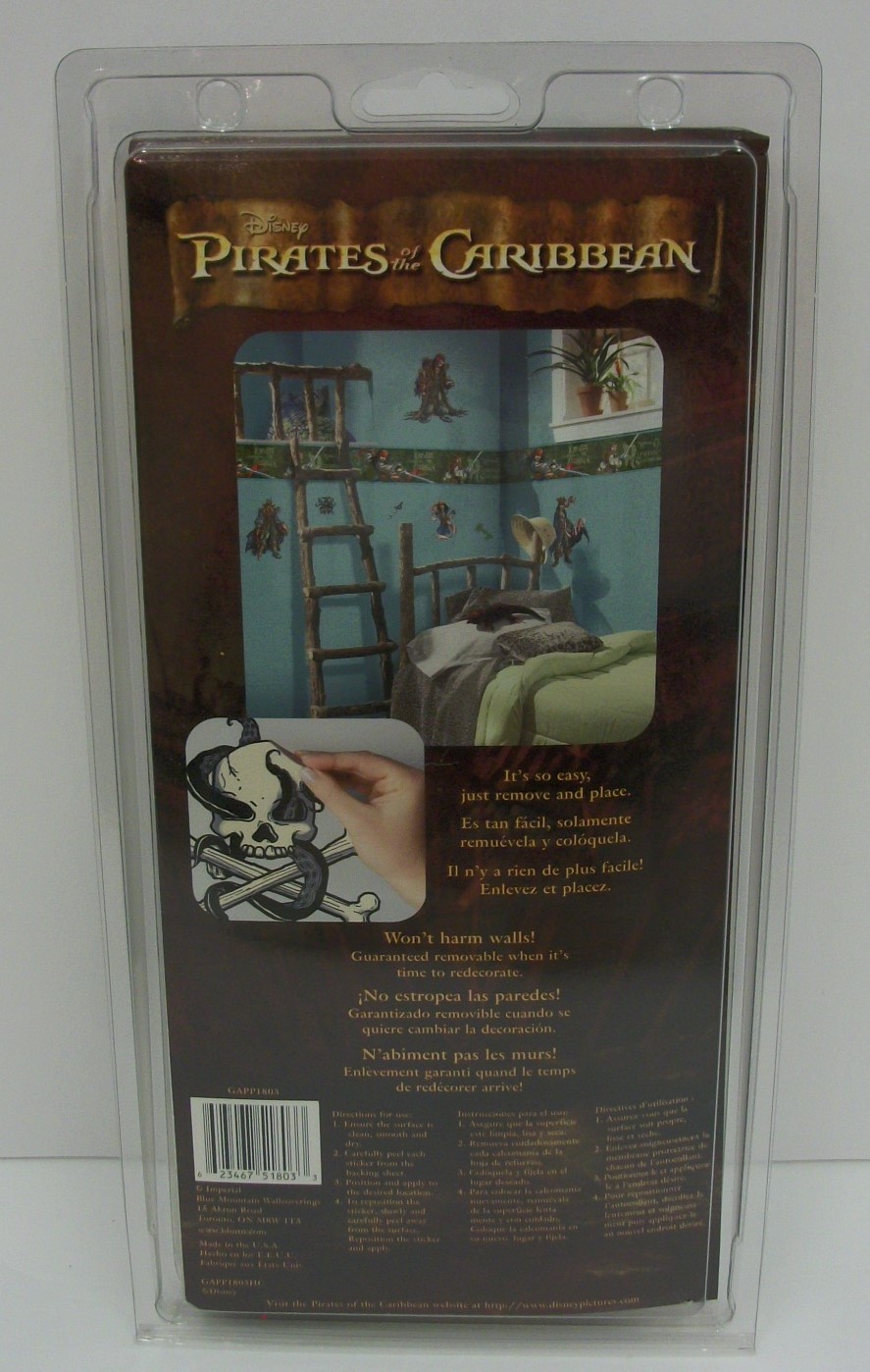 Imperial Self Stick Room Appliques Wall Decor Stickers Pirates of the Caribbean