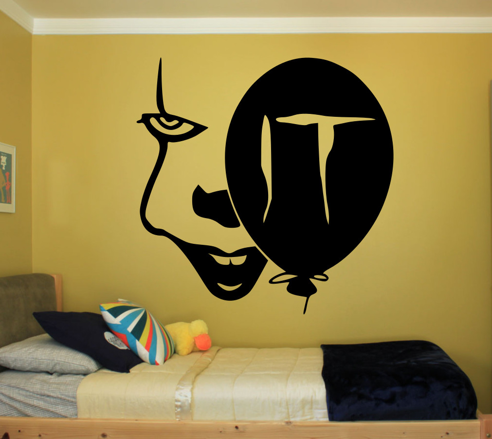 PENNYWISE BALLOON LARGE 22" WALL VINYL DECAL STICKER REMOVABLE YOUR COLOR CHOICE