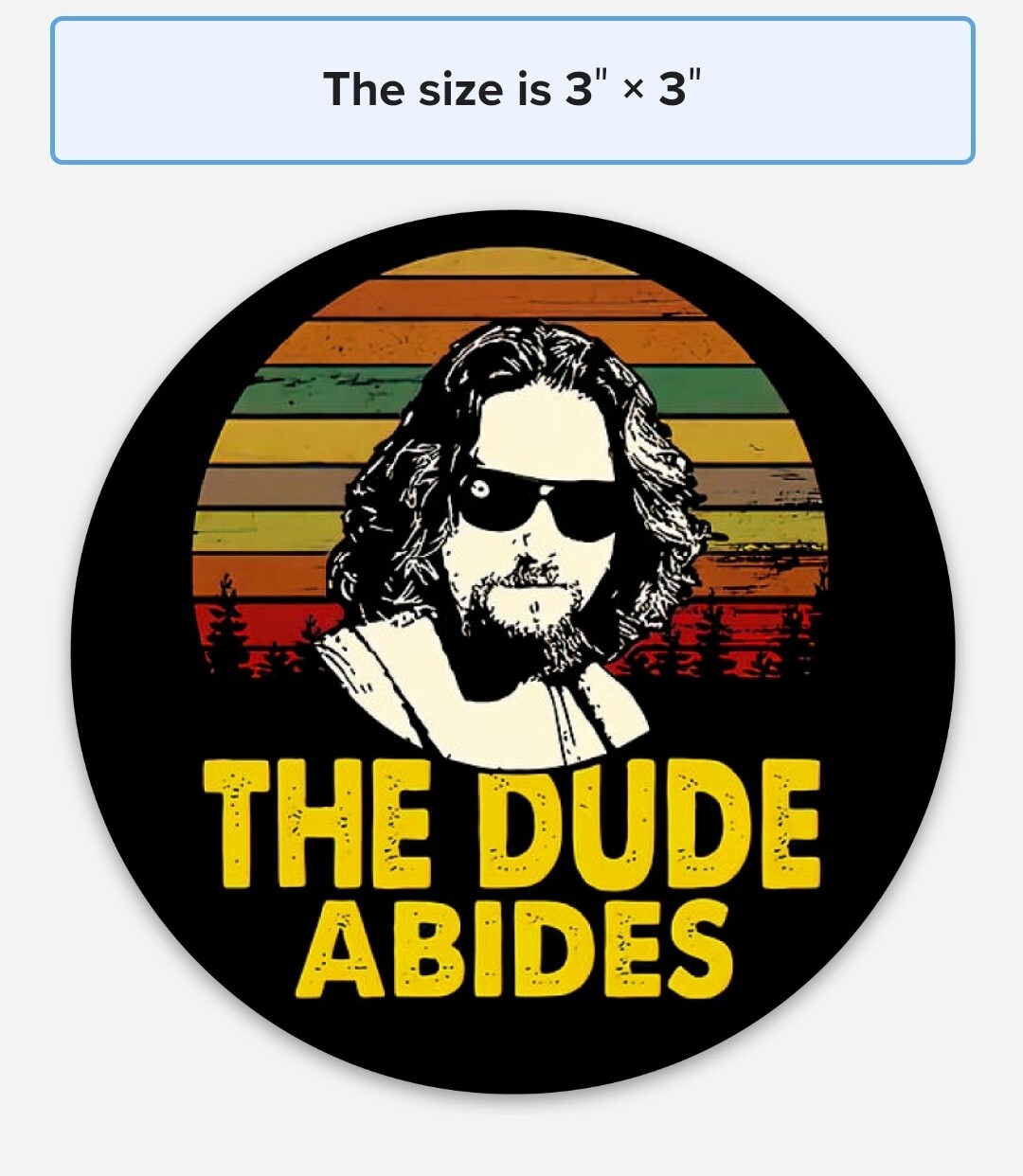 Big Lebowski The Dude Abides STICKERS VARIETY PACK (3) LOT *12* month Warranty!!