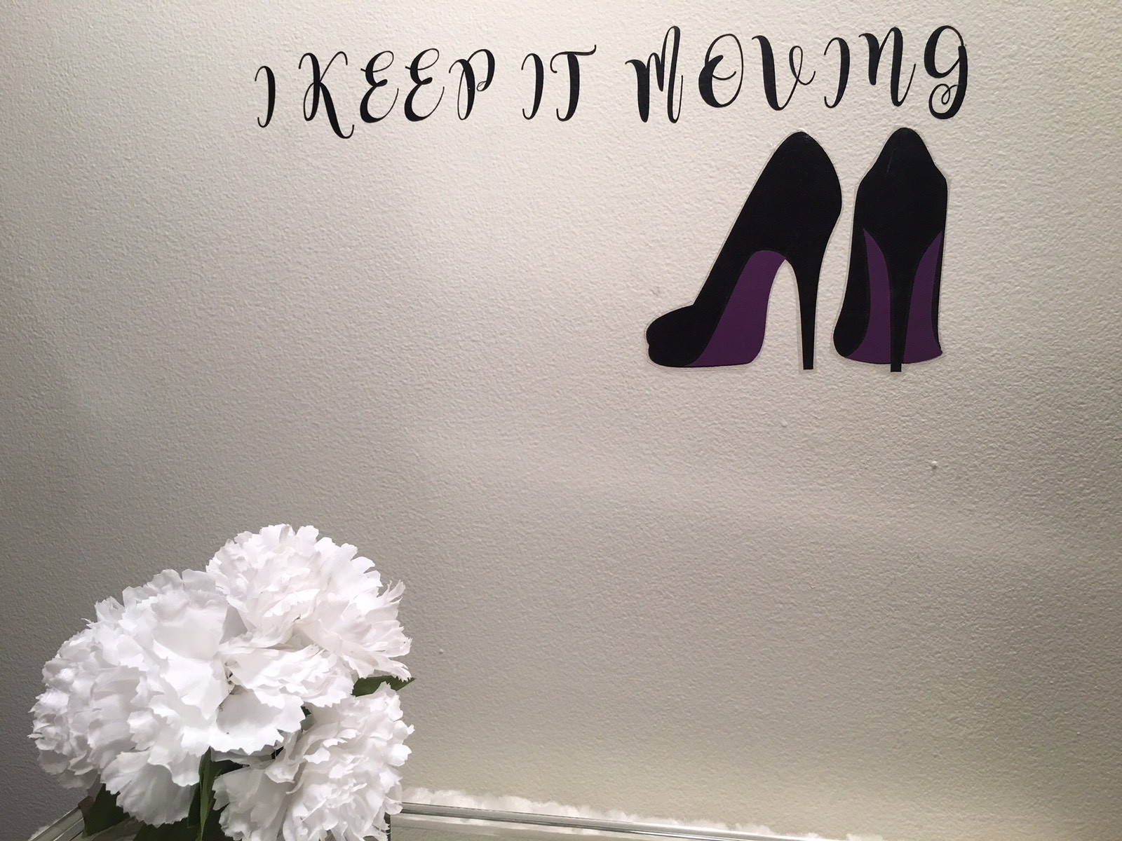 Purple Shoe Lovers Lady Quote Home Car Salon Wall Decal Sticker Free Shipping