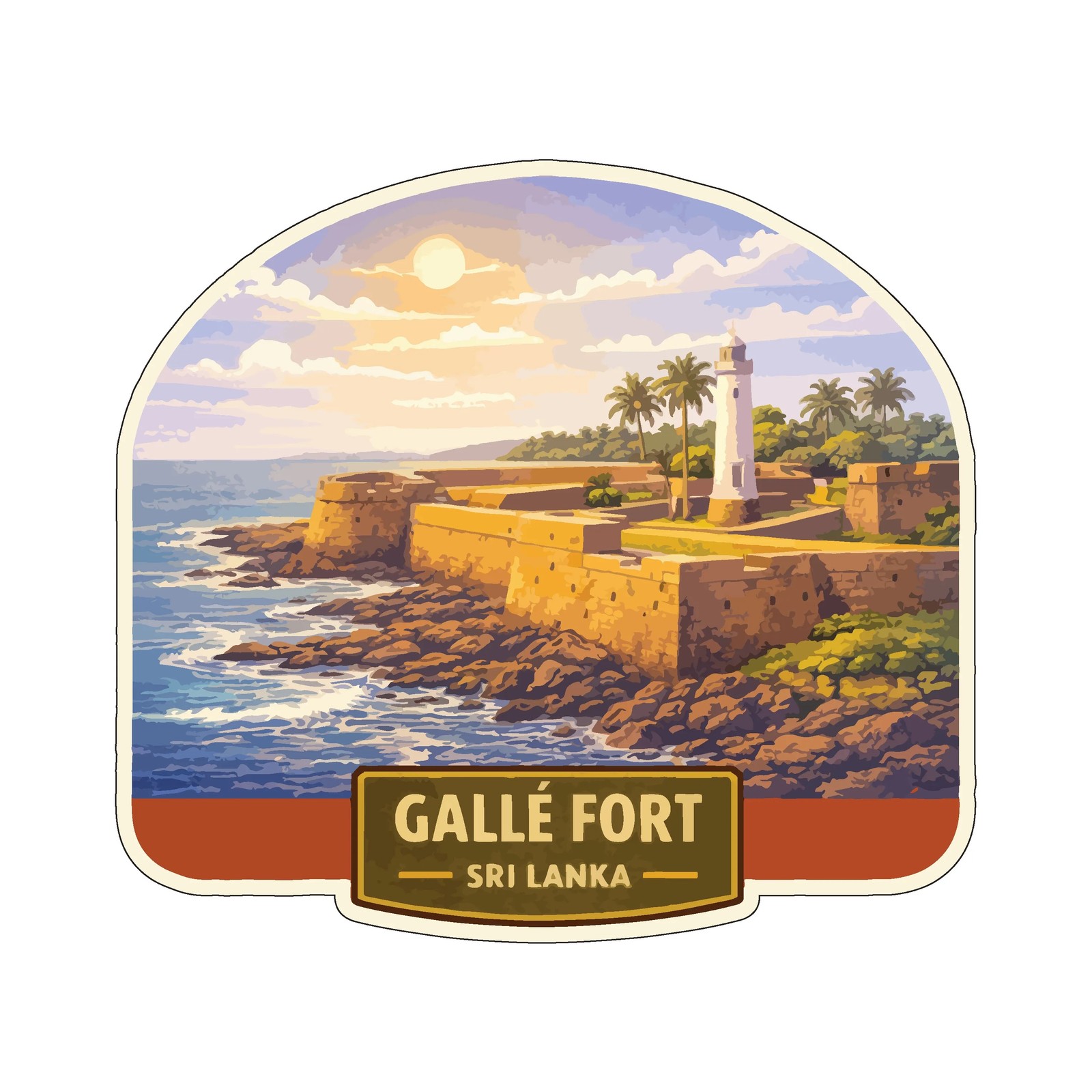 Galle Fort Sri Lanka Sticker Decal Vinyl Die-Cut World Heritage Sites Series