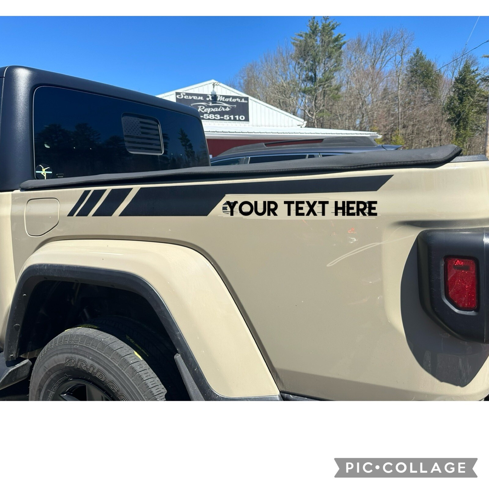 Custom Strobe Gradient Bedside Decal Decals Graphics Fit Any Jeep Gladiator