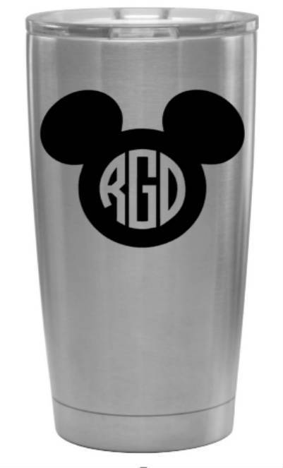 **SALE** Mickey Mouse Monogram Vinyl Decal – Disney – Auto, Stanley, Cell Phone,