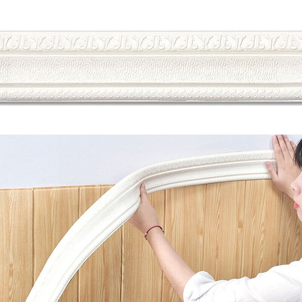 Foam Molding Trim Wallstick Home Anti-collision Decals Skirting Border