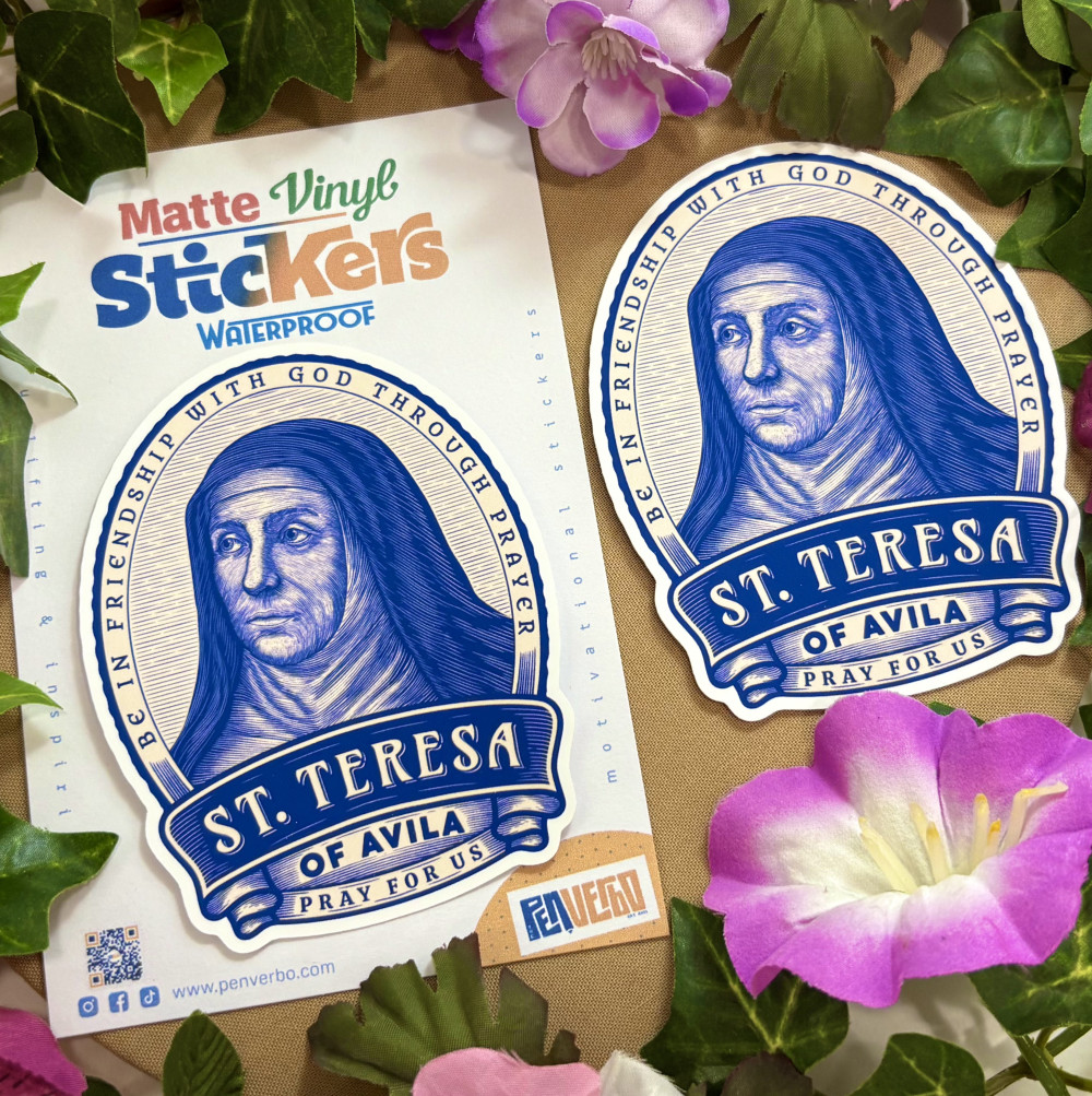 Saint Teresa of Avila Quote Sticker | Saint Quote | Religious Sticker | SQ448