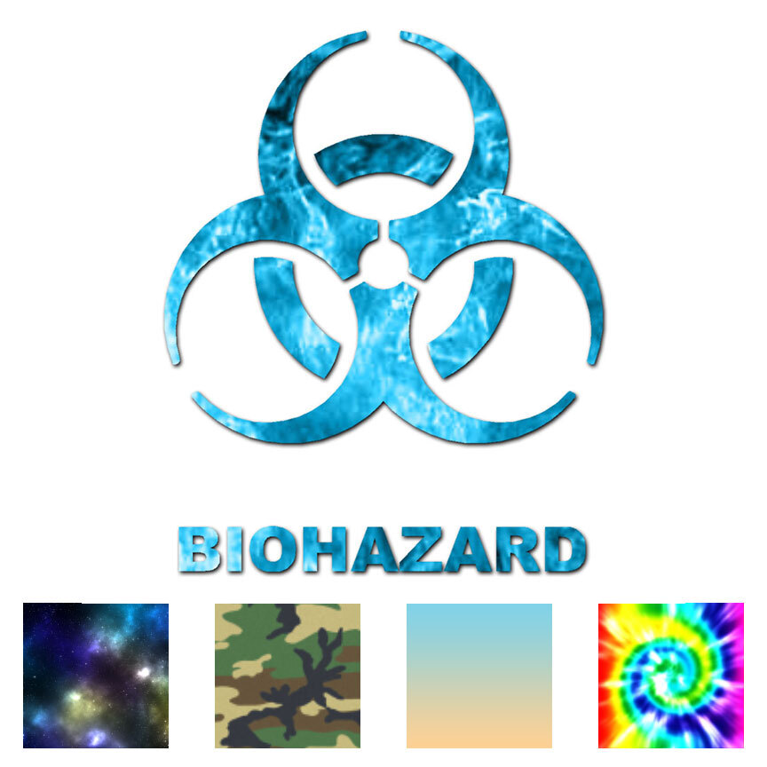 Bio Hazard Symbol – Vinyl Decal Sticker – Multiple Patterns & Sizes – ebn111