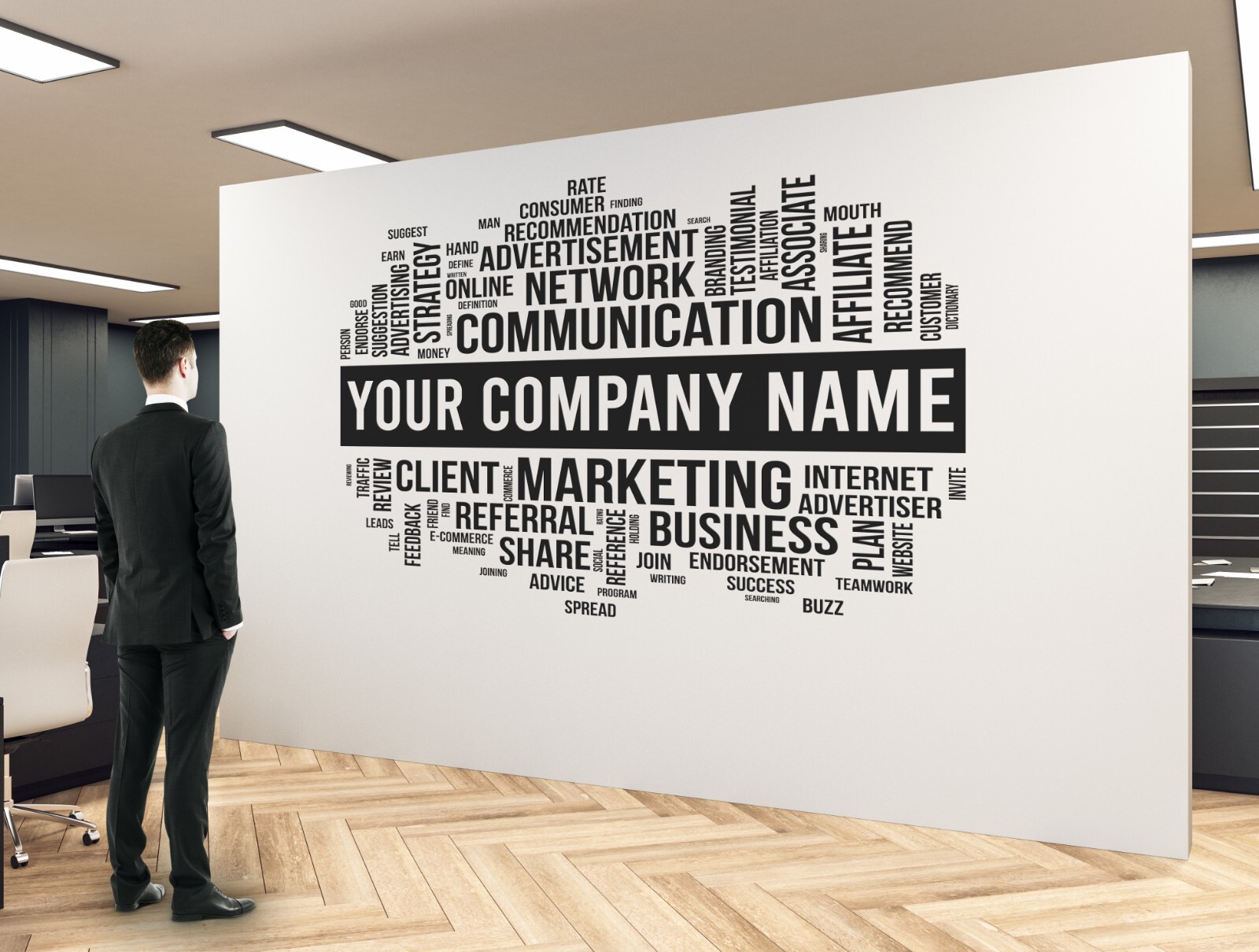 Big Customizable Office Wall Decal, Motivational, Inspirational Custom Art se225