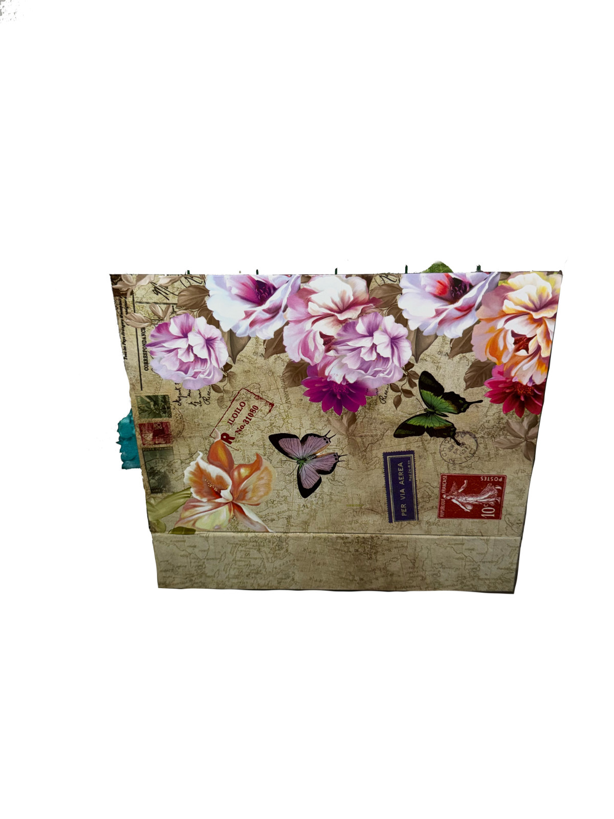Book decoration with silk flowers