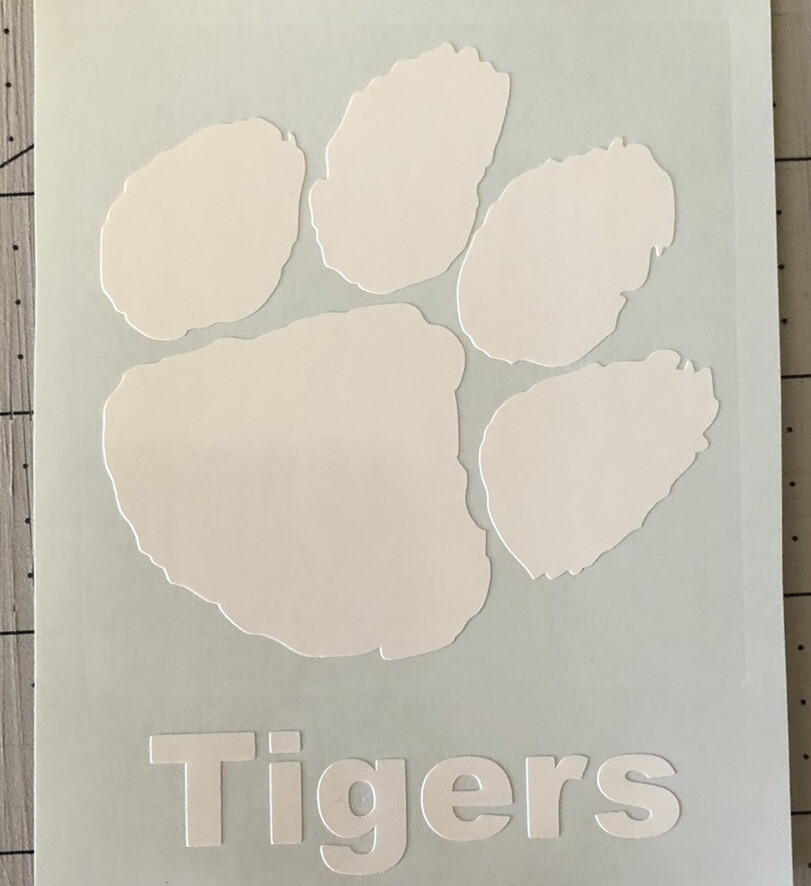 Vinyl Decal for Window – Tiger Paw Print