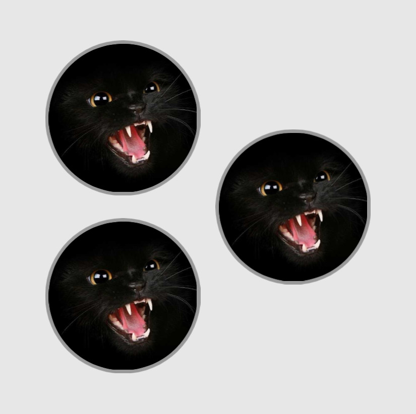 Angry Basement Cat – Vinyl Waterproof Stickers 3"