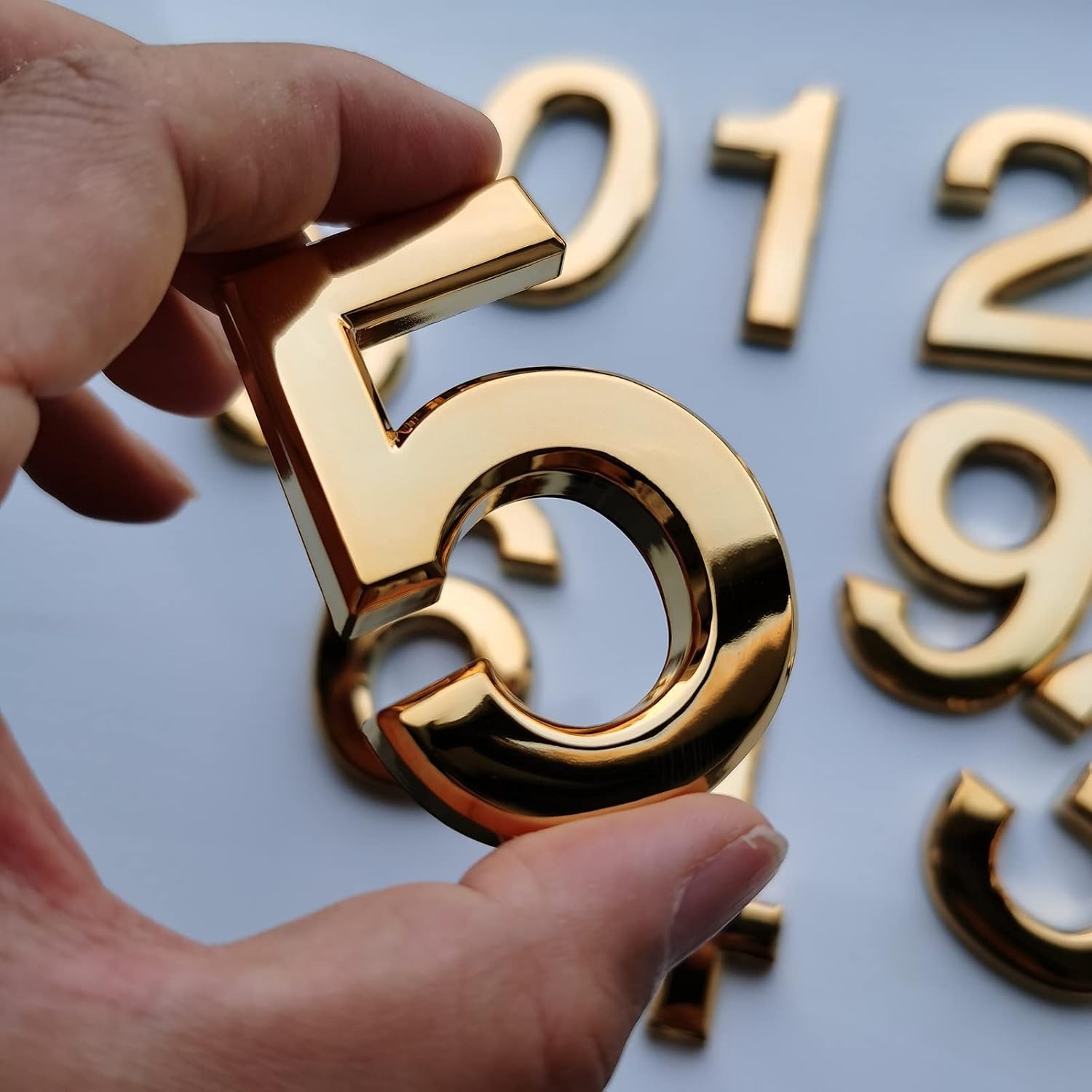 20 PCS Gold Mailbox Numbers Self Adhesive Door Number Stickers for Office Apartm