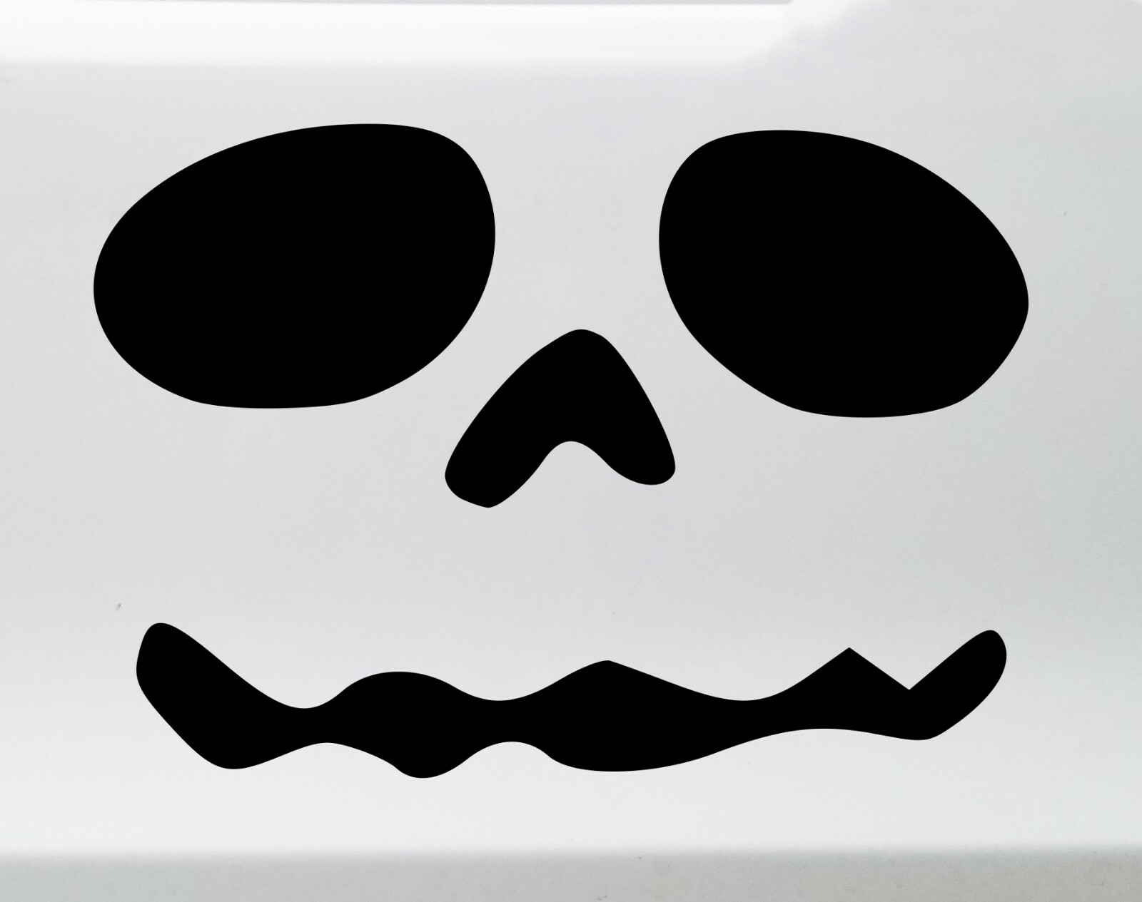 Pumpkin Face Vinyl Decal V11 | Halloween Creepy Smile Scary | Die Cut Sticker