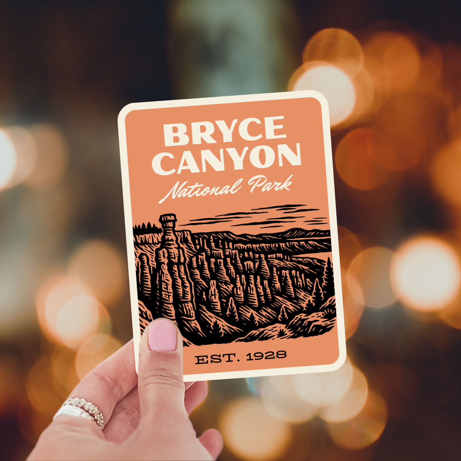 Bryce Canyon National Park Sticker Utah – Retro 1960s Style Decal