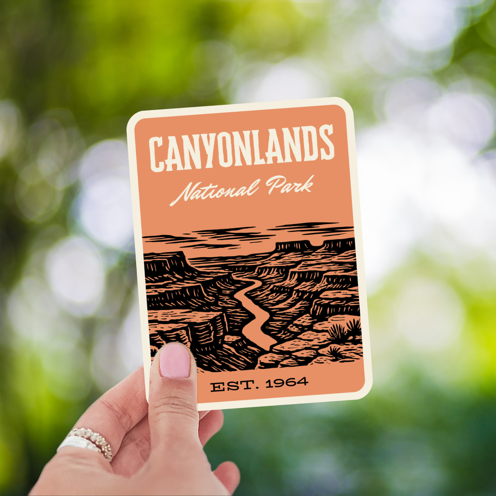 Canyonlands National Park Sticker Utah – Retro 1960s Style Decal