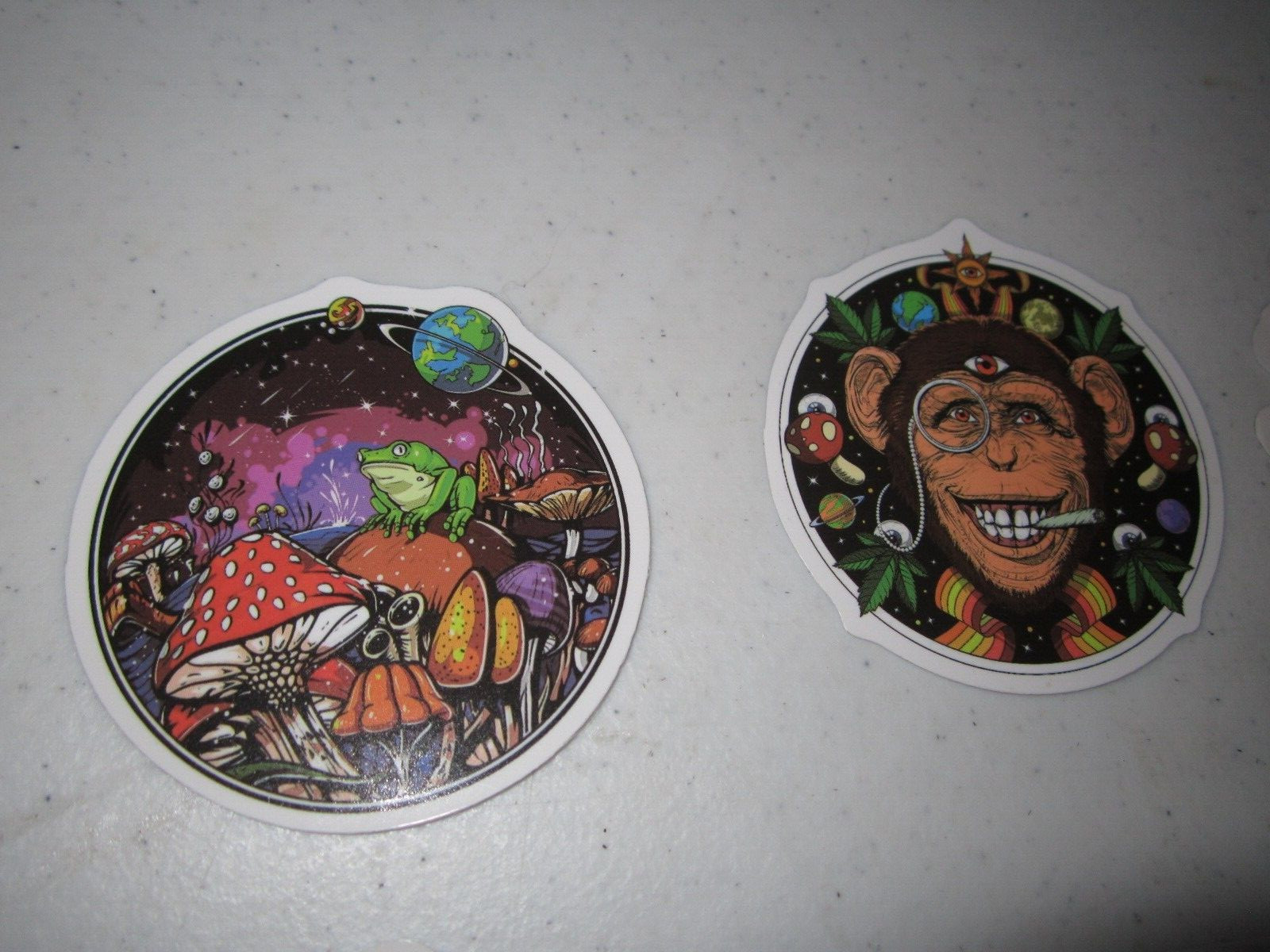 Lot Of 14 The Adventures Of Magic Mushroom Sticker ~ Funny Psychedelic GD Decals