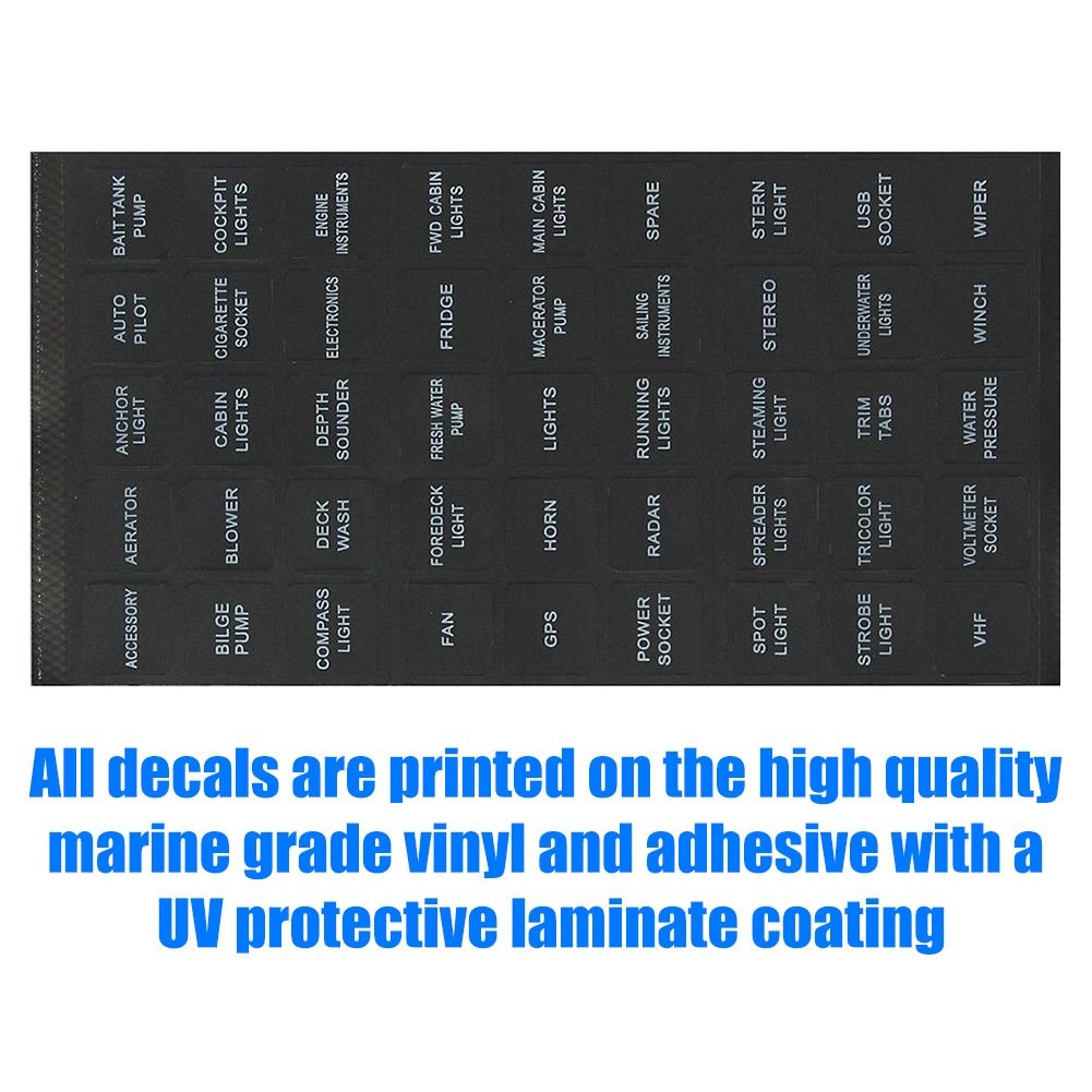 Set of 2 Decal Sticker Label Sheet for Caravan Marine Boat Dash Board Instrum…