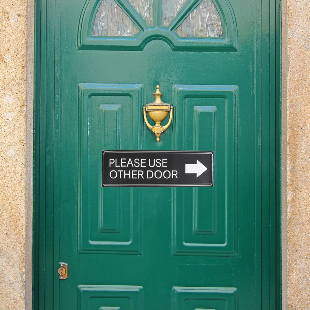 Creative Door Stickers 6Pcs Please Use Other Door Sign Decals for Easy DIY