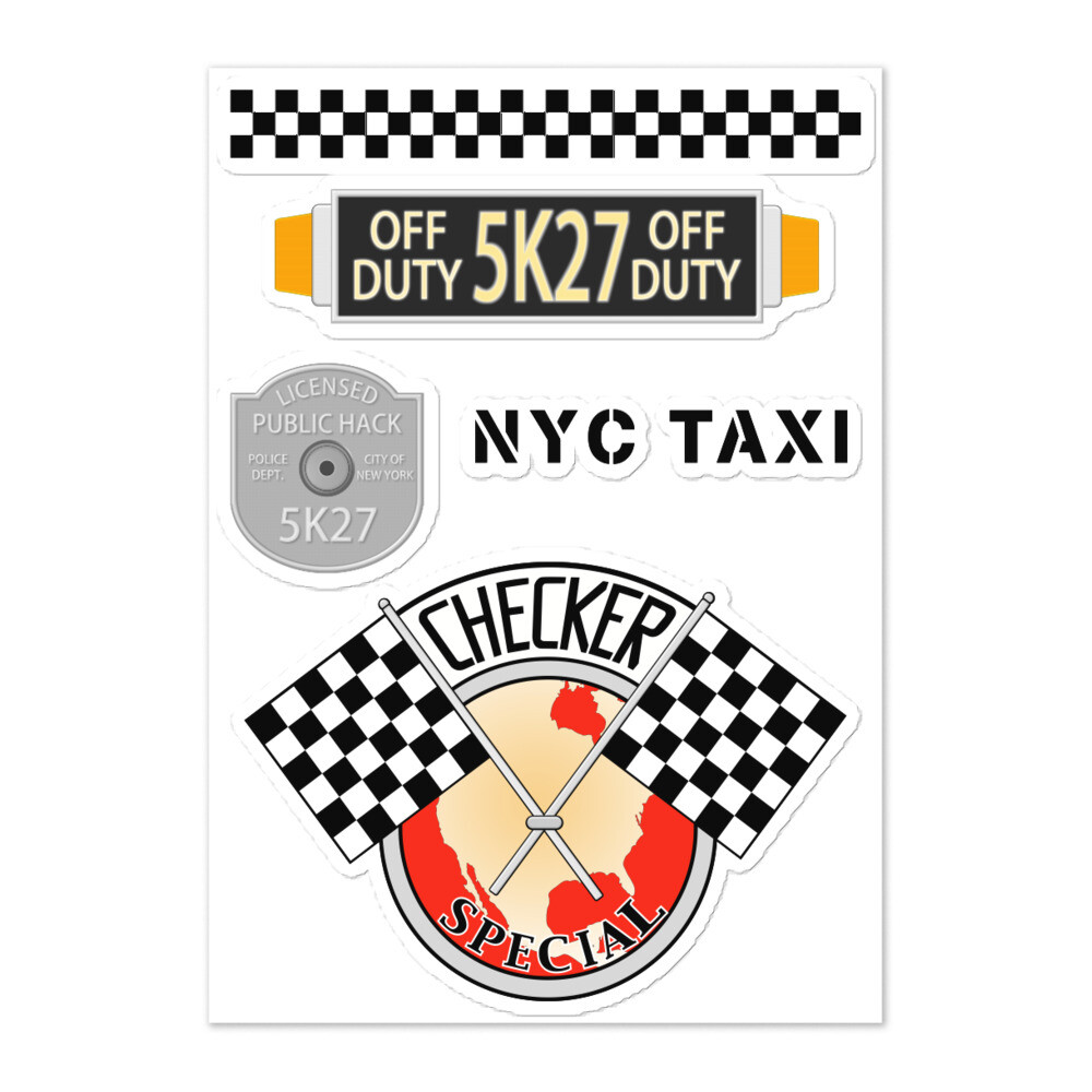 New York City Checker Taxi Stickers