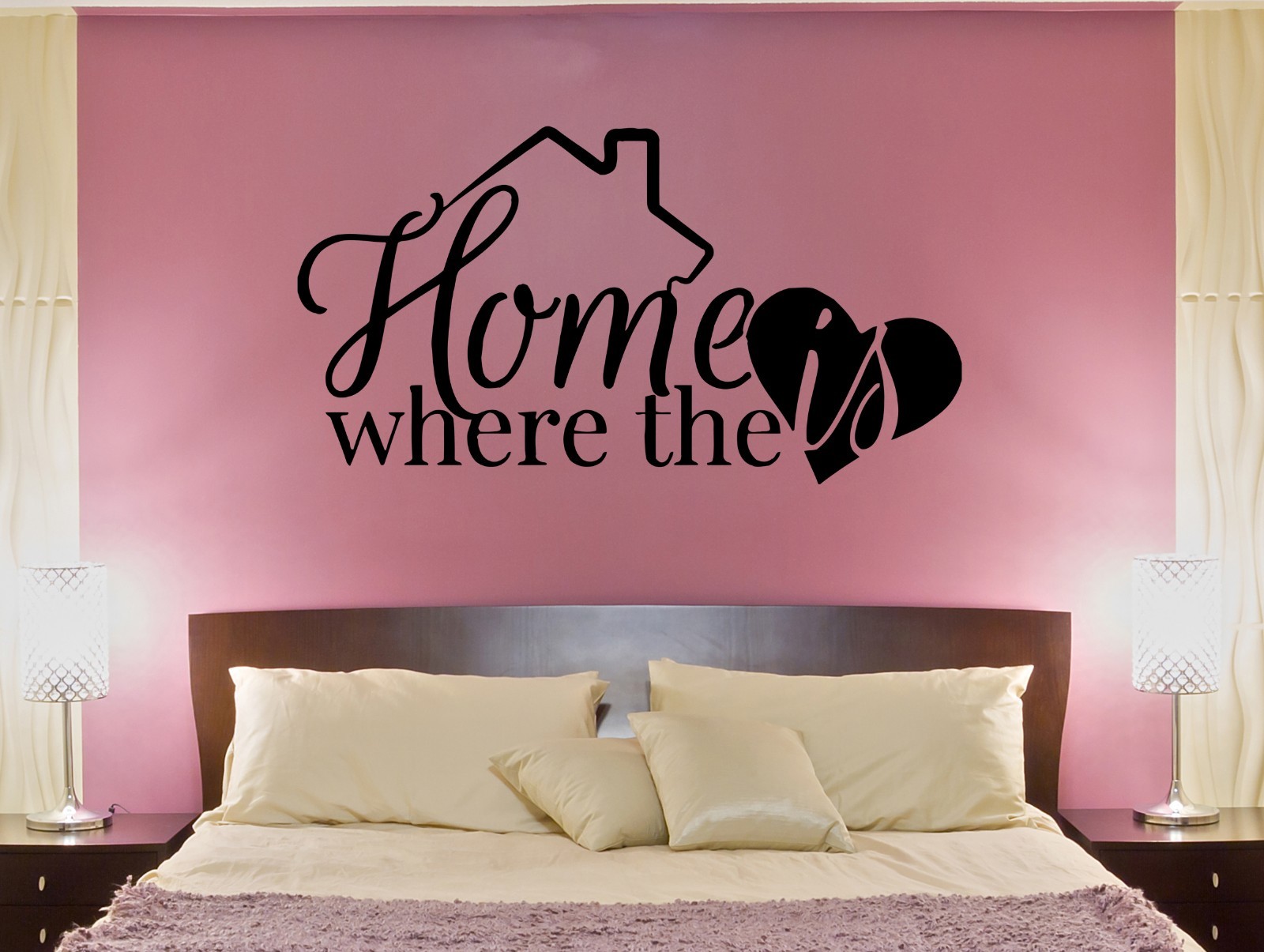 Wall Decal Words Phrase House Decor Heart Comfort Love Vinyl Sticker (ed1408)