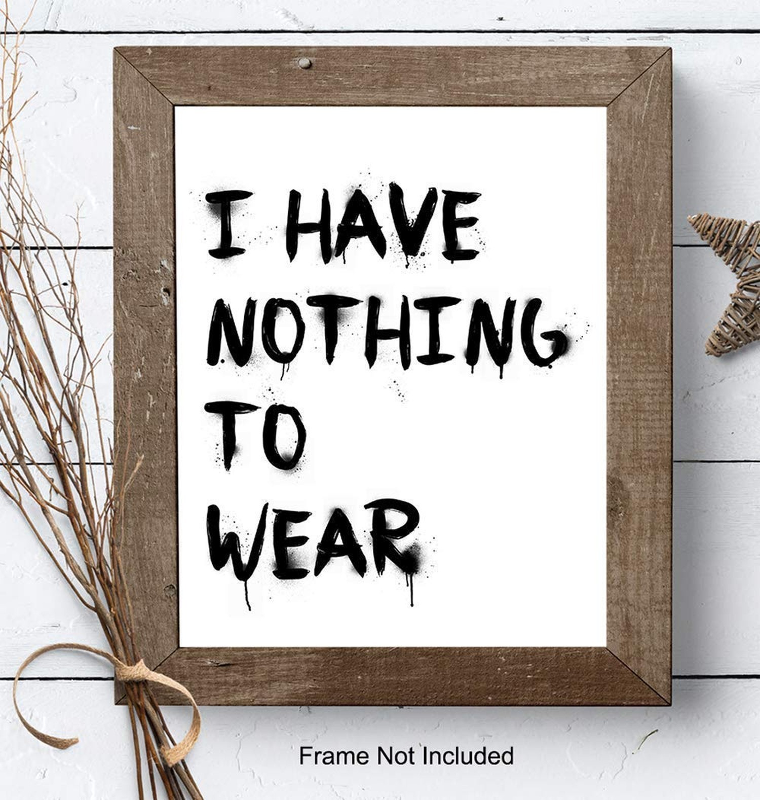 Fashion Art Print Typography – Funny Typography Wall Art Poster – Chic Modern…