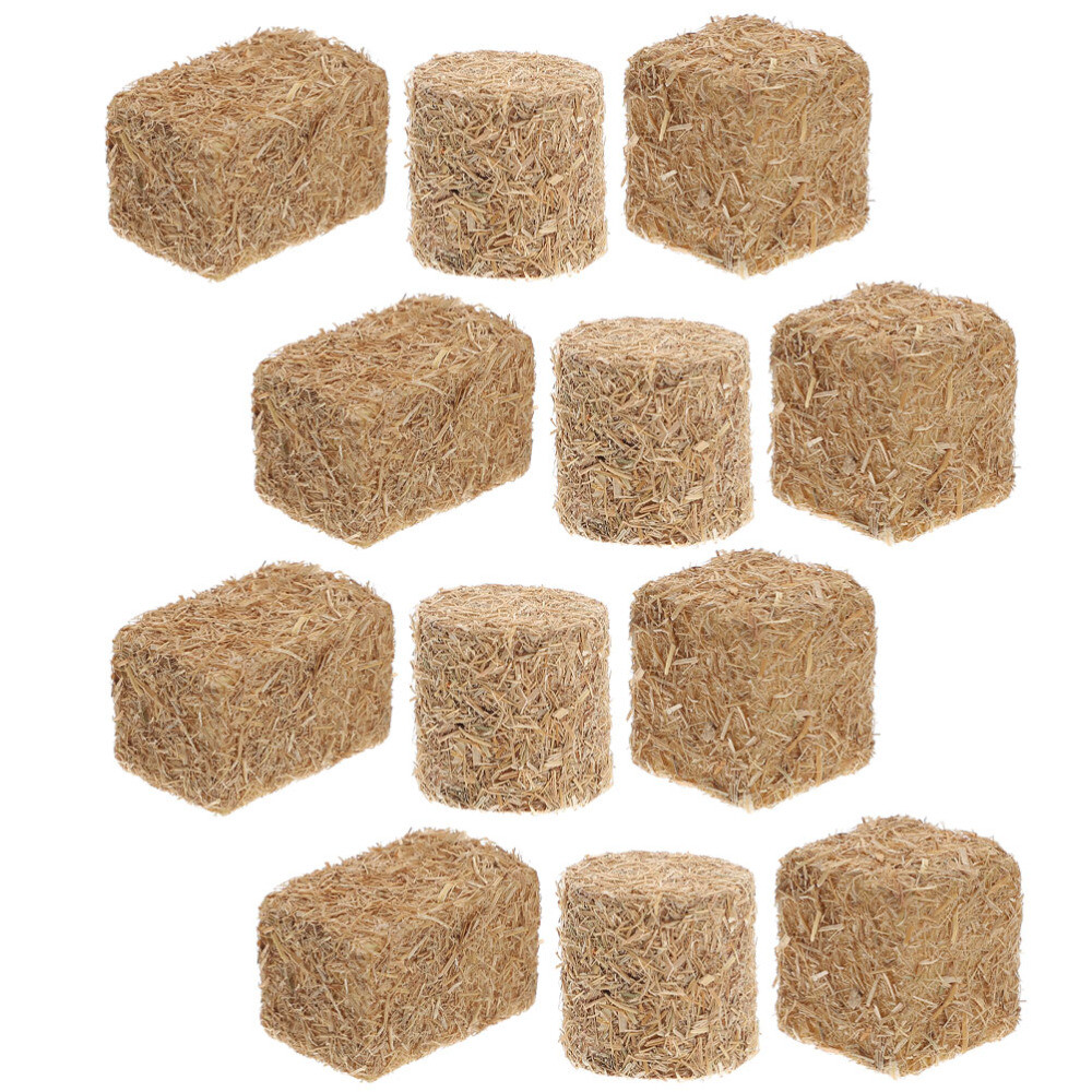Mini Cylinder Bales Cube Bales Rectangular Bales Mini Hay Bales for Scene Decor