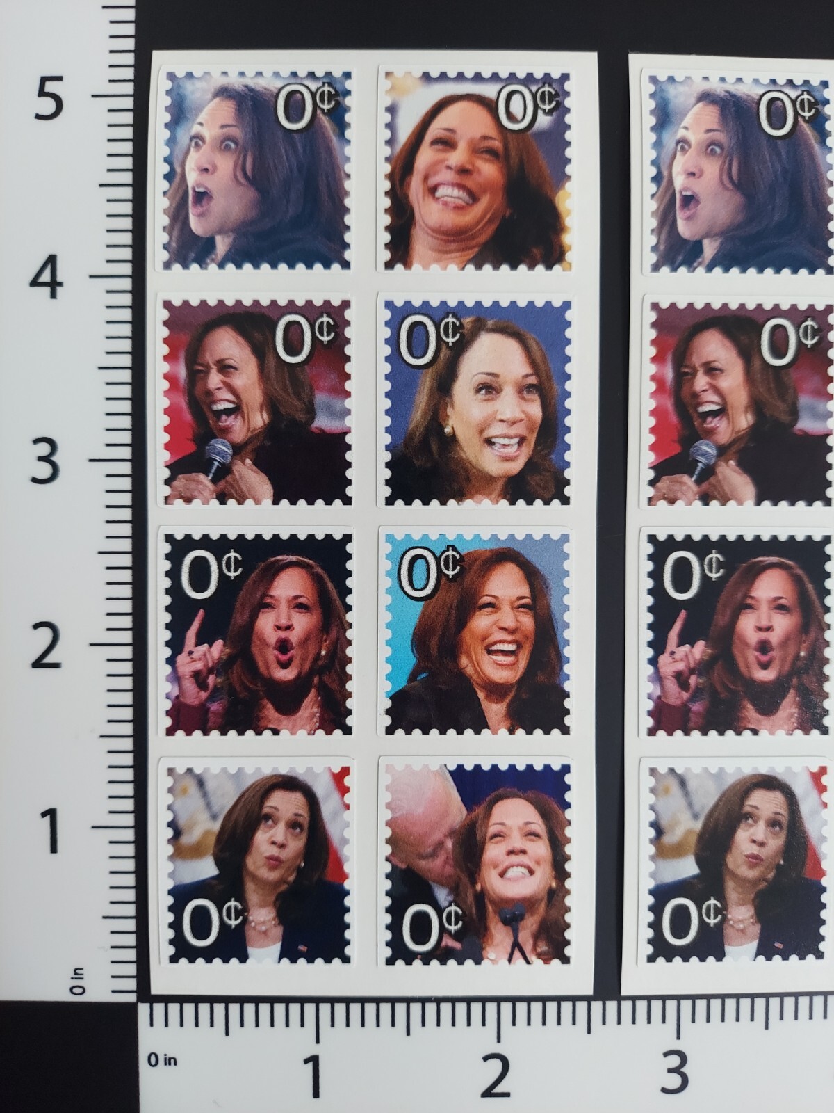 Kamala Harris 0 cent NOVELTY STAMP 24 pack Presidential Zero Cents stamps 4 fun
