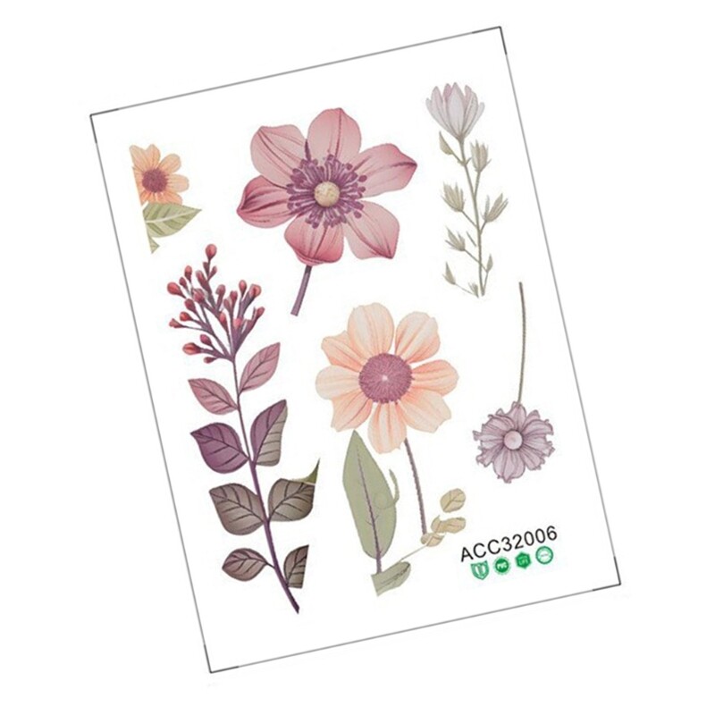 Flower Pattern Wall Decal Switches Sticker Easy to Apply and Remove for Any Room