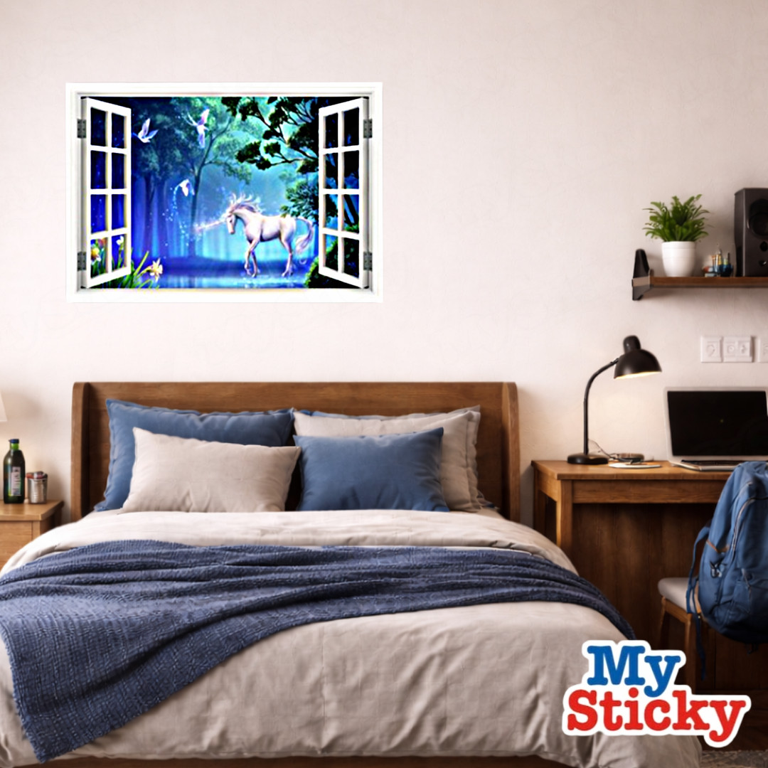 MySticky 3D Window-Frame Dreamy Fantasy Locations Designs Wall Decals
