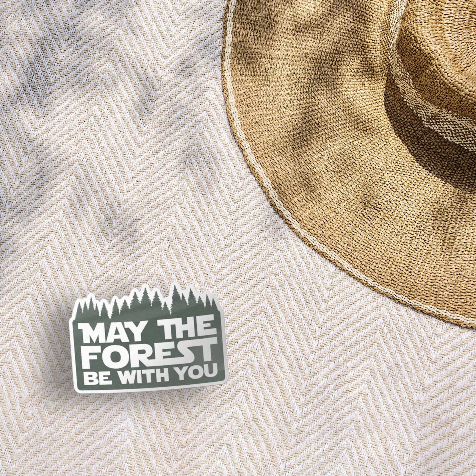 May the Forest Be With You Funny Nature Sticker