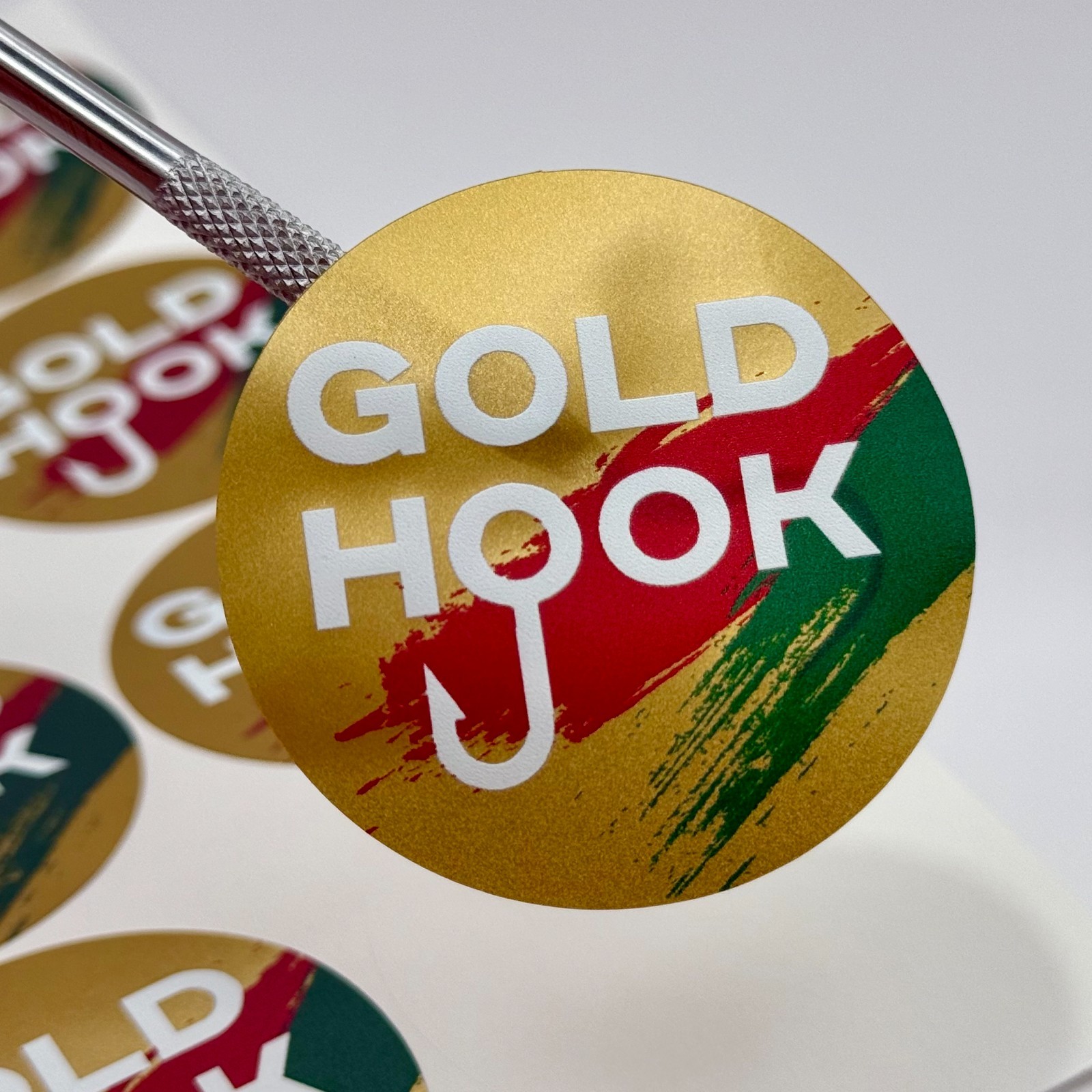 Custom Gold Stickers – Personalized Labels with Logo, Text, 1.5-5 inch, Qty 100