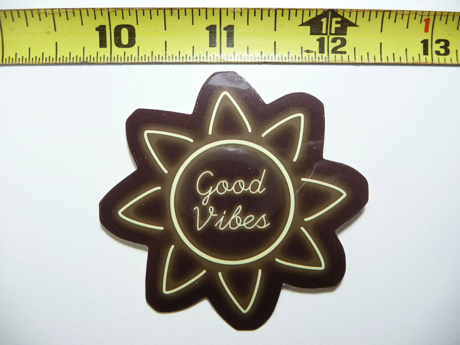 GOOD VIBES SUNFLOWER NEON STYLE SMALL STICKER DECAL COLORFUL FUNNY CELEBRATION