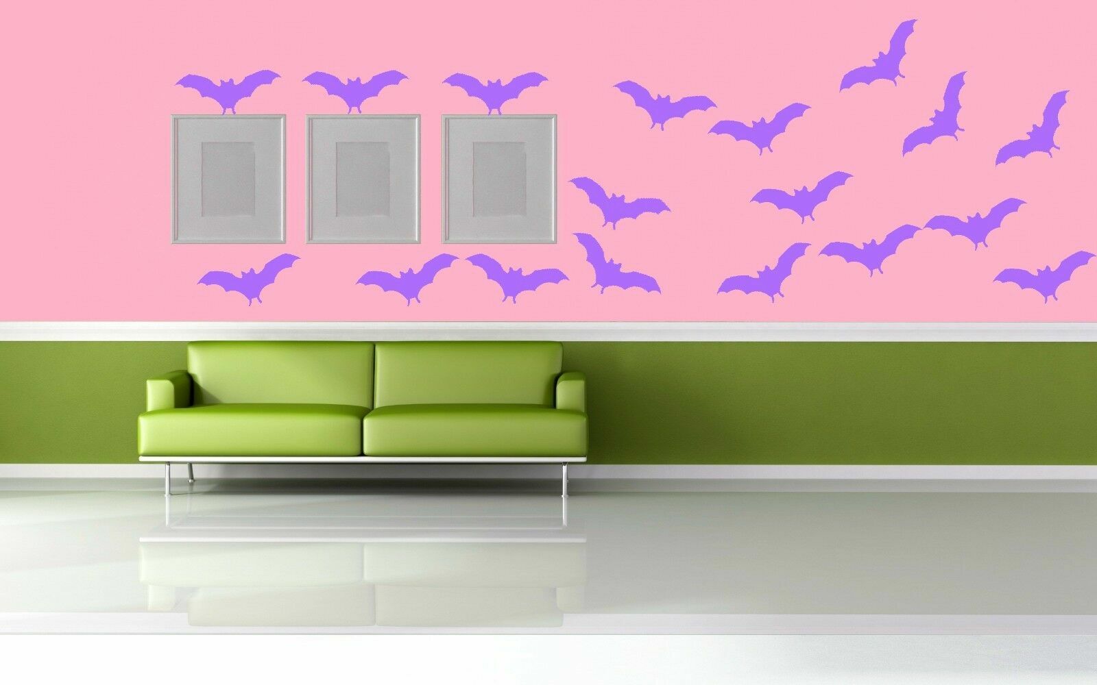 3.9" X 2" Flying Bats Home Office Wall Bathroom Window Vinyl Decal Sticker Decor