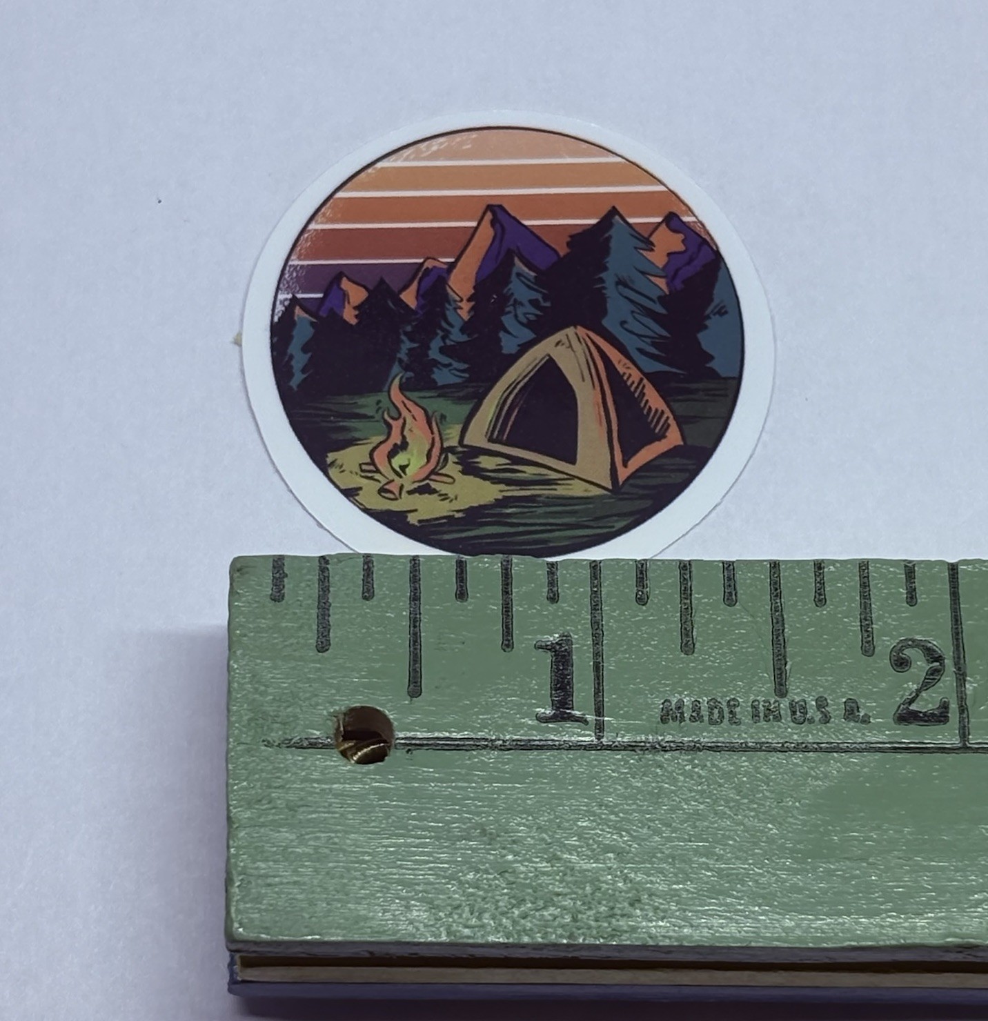 Camping Fire Tent Art Sticker Mountains Hiking Travel Decal Vinyl Souvenir Tc6