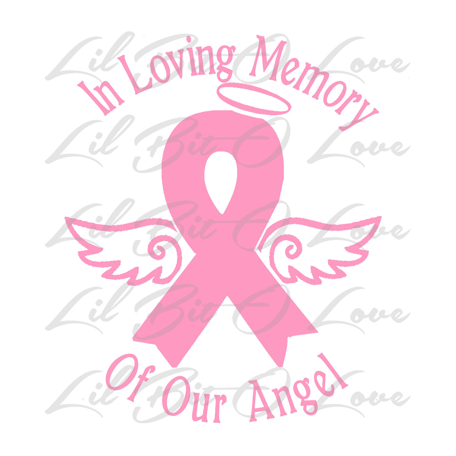 IN LOVING MEMORY OF OUR ANGEL VINYL DECAL STICKER INFANCY PREGNANCY BABY LOSS