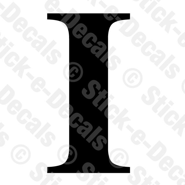Roman Numeral I Vinyl Die Cut Decal Sticker – Number 1 One