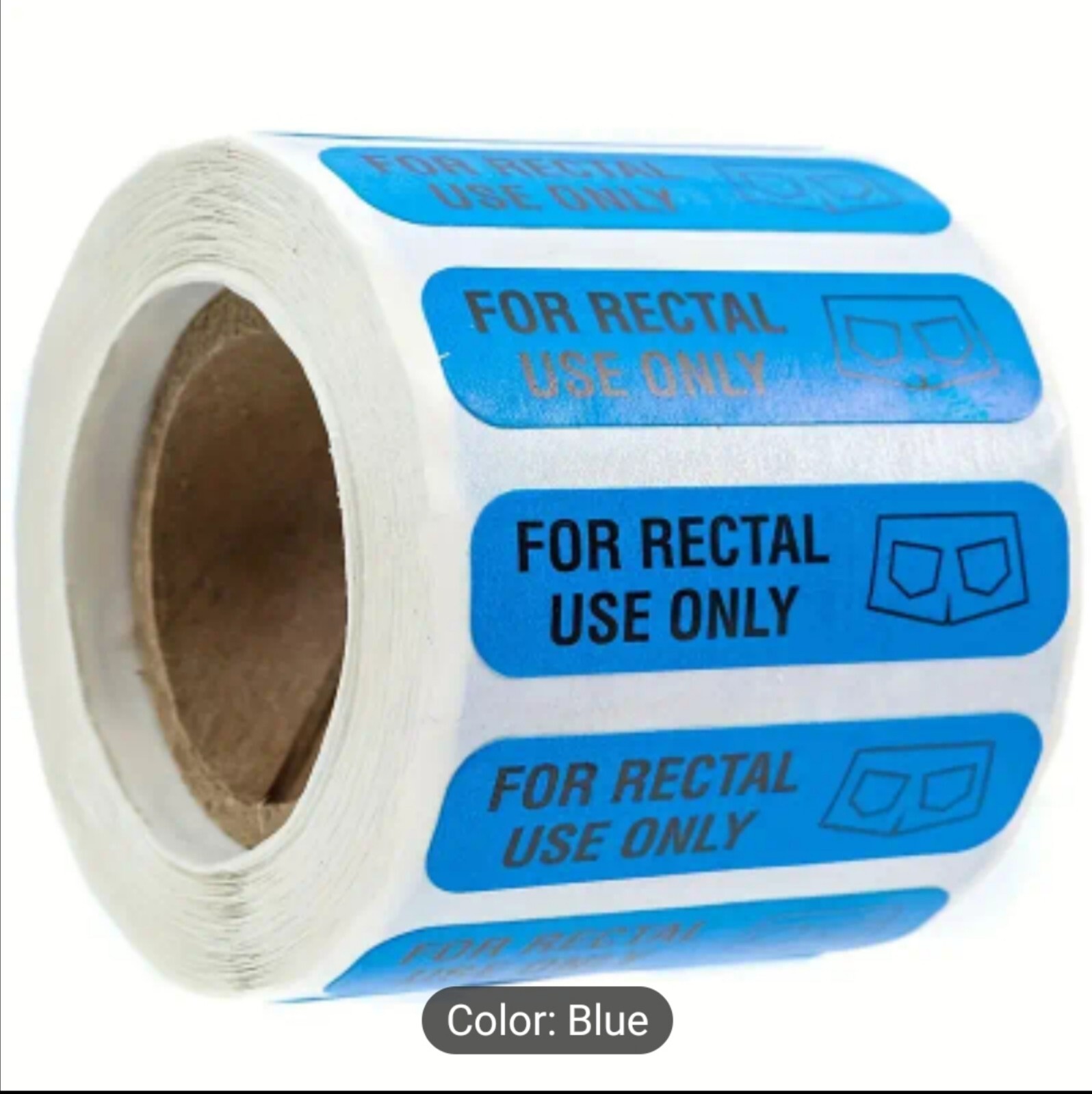 Assorted Lots For Rectal Use Only Prank Joke Funny Blue Stickers BRAND NEW