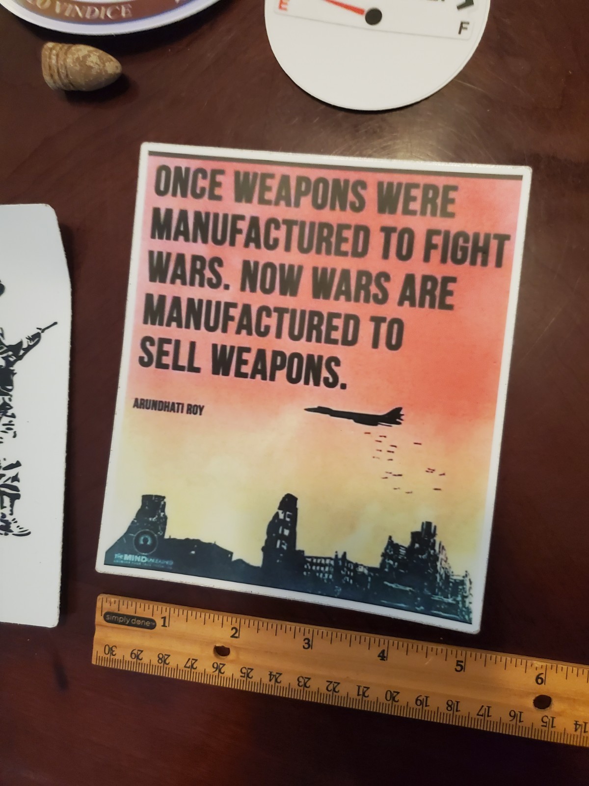 ANTI War ANTI Terrorism Stickers (2) HUGE 6X6 DESIGN